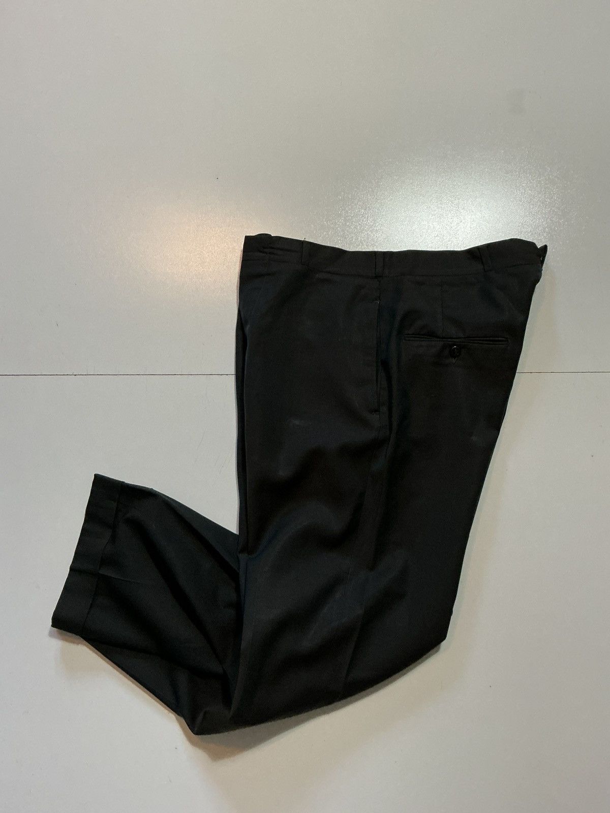 Vintage Vintage 60s Talon Zipper Cuffed Wool Hollywood Dress Pants Size US 32 / EU 48 - 2 Thumbnail
