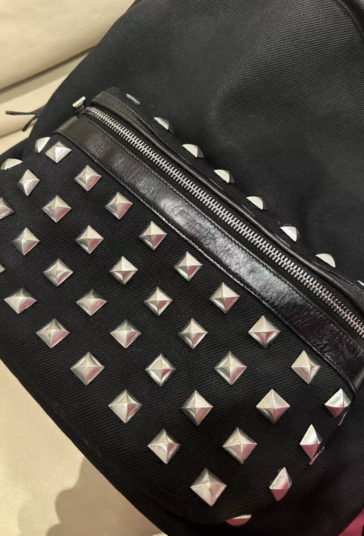 Saint Laurent Paris Saint Laurent Paris 2015 Canvas City Riveted Canvas Backpack Size ONE SIZE - 5 Thumbnail