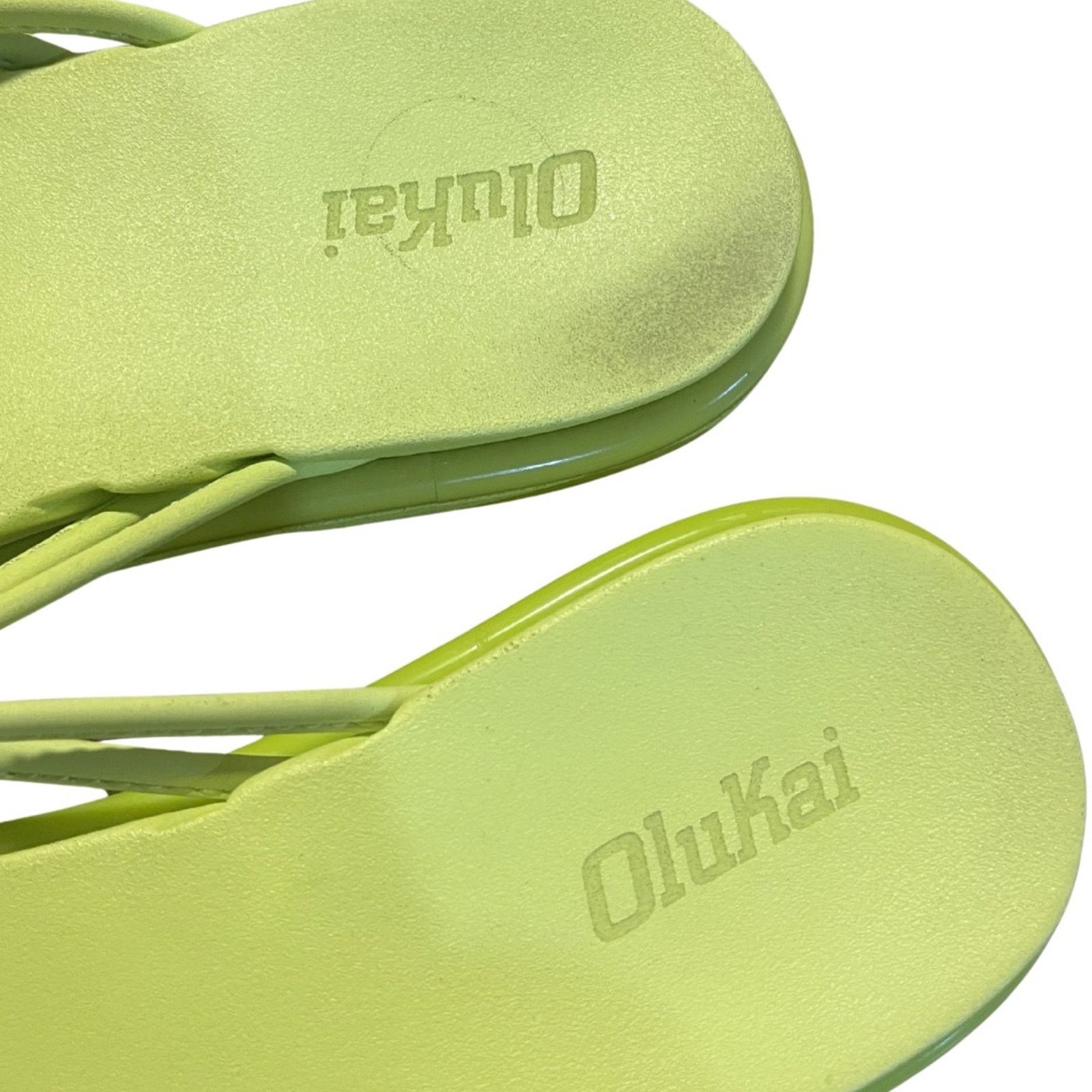 Olukai Aka Knotted Flip Flop Citron Green Sandal 6.5 Summer Beach Size US 6.5 / IT 36.5 - 4 Thumbnail