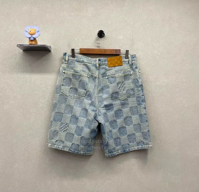 Louis Vuitton Louis Vuitton Pre-Fall 25 Cotton Blend Jacquard Denim Shor Size US 29 - 2 Thumbnail