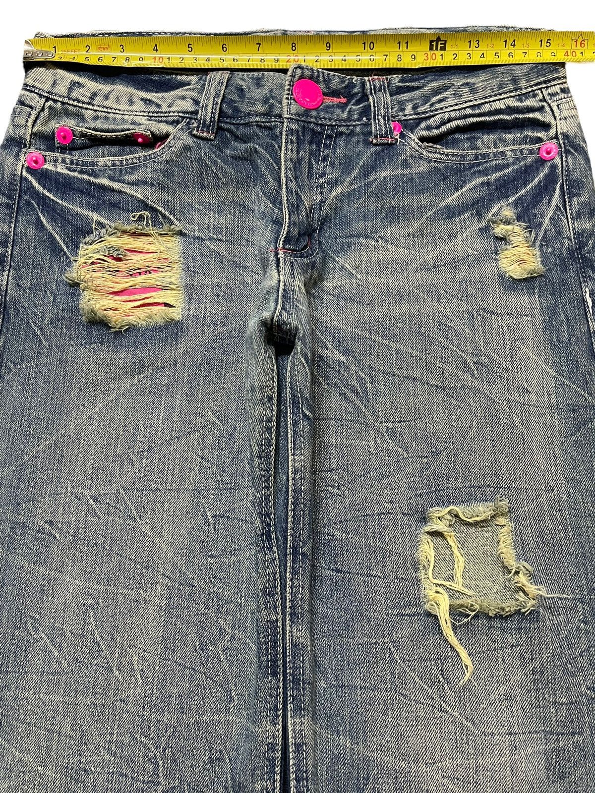 Kapital Vintage Japanese Brand Faded Wash Distressed Style Jeans Size US 30 / EU 46 - 11 Thumbnail