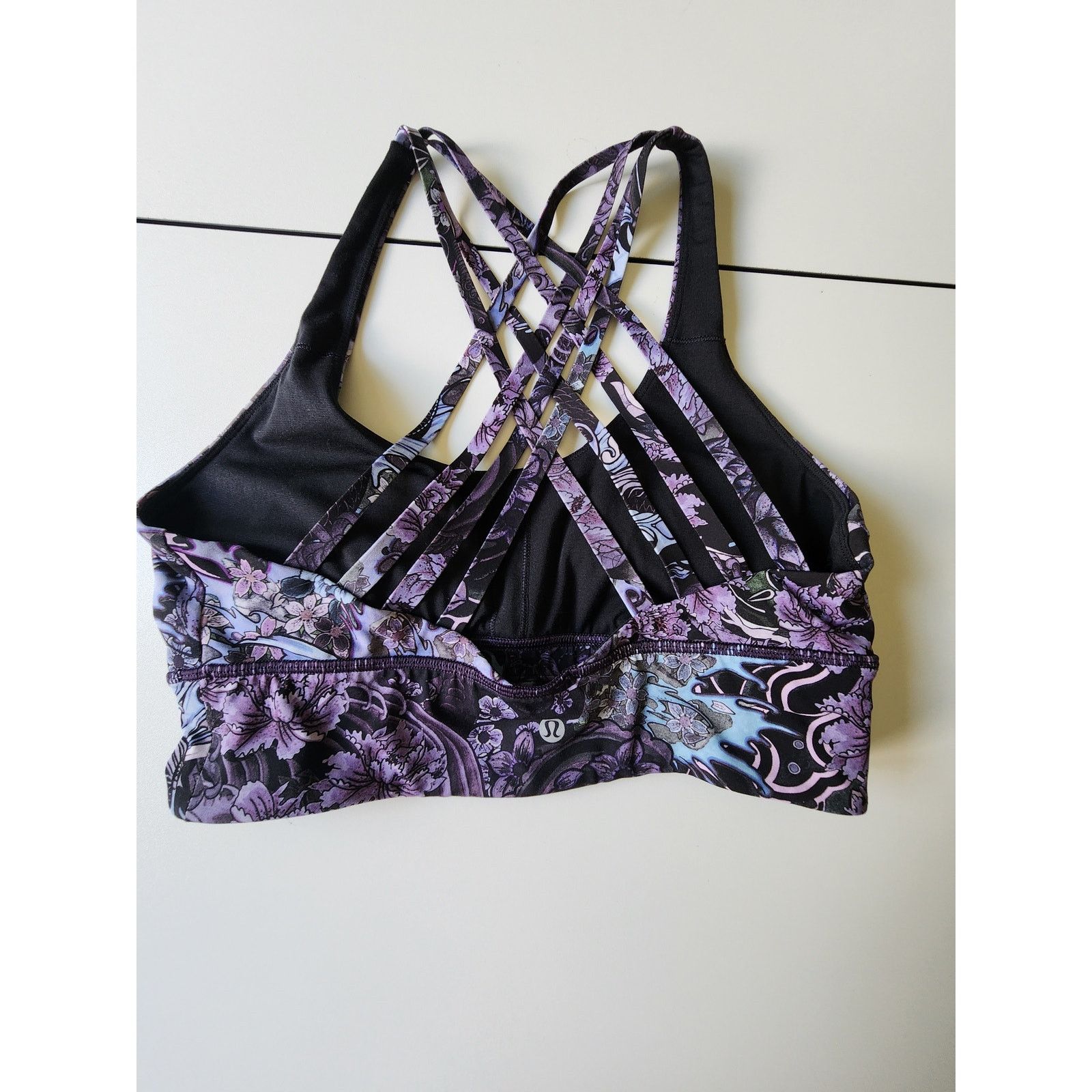 Lululemon Lululemon Sports Bra Womens 10 Purple Floral Size L / US 10 / IT 46 - 2 Thumbnail