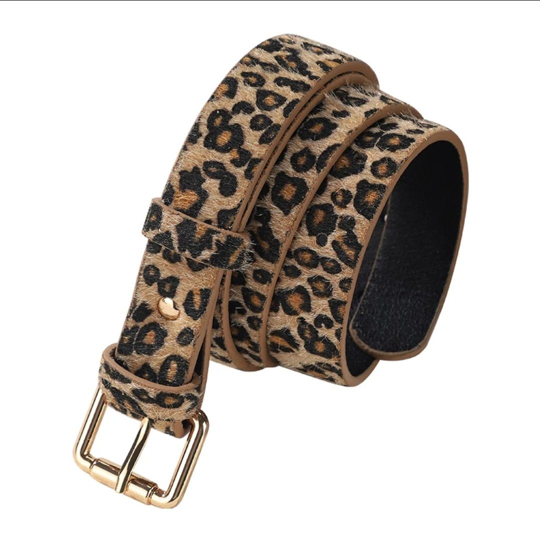 Japanese Brand Leopard Pattern Women Belt Size ONE SIZE - 1 Thumbnail