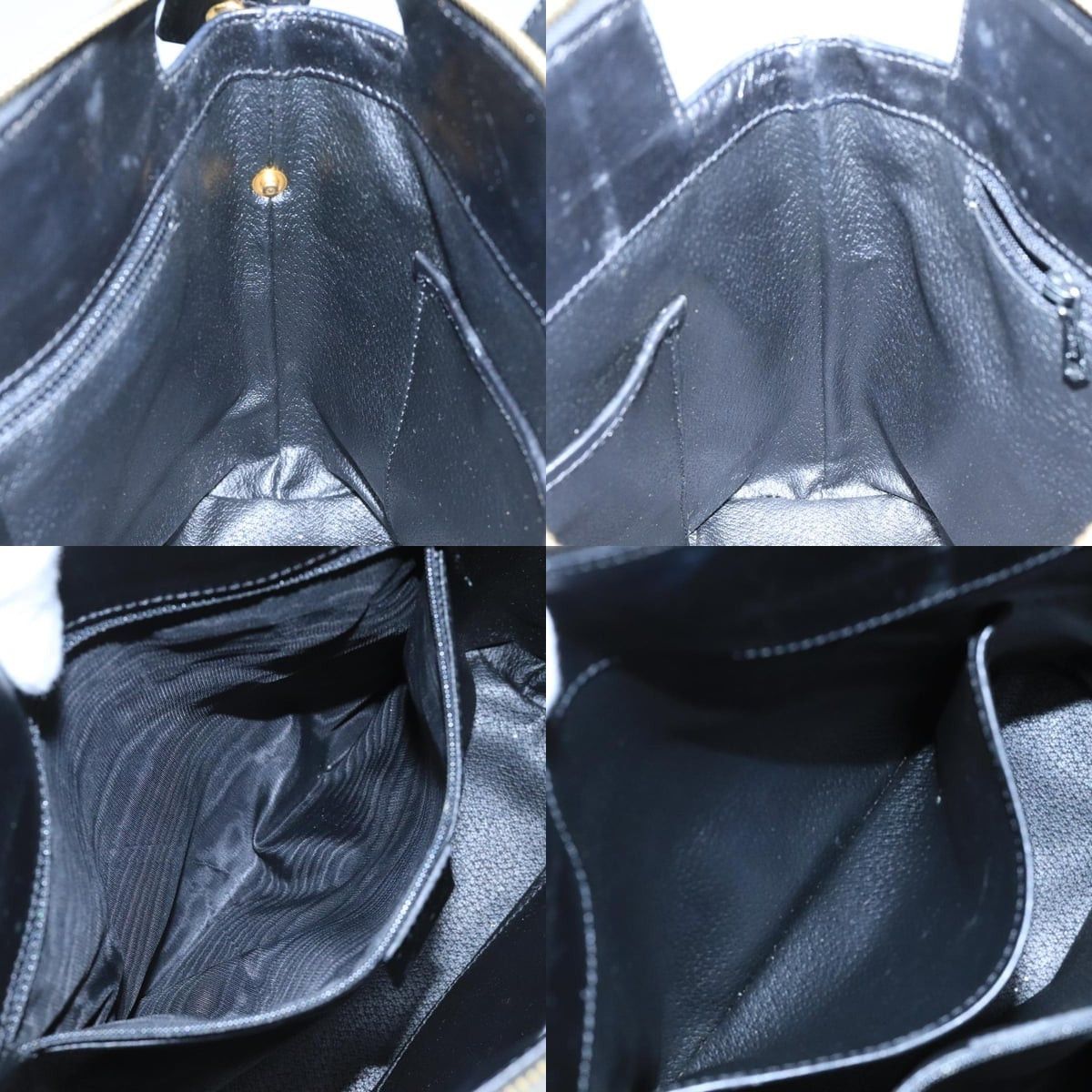 Celine CELINE Macadam Canvas Hand Bag Pvc Black Size ONE SIZE - 12 Thumbnail