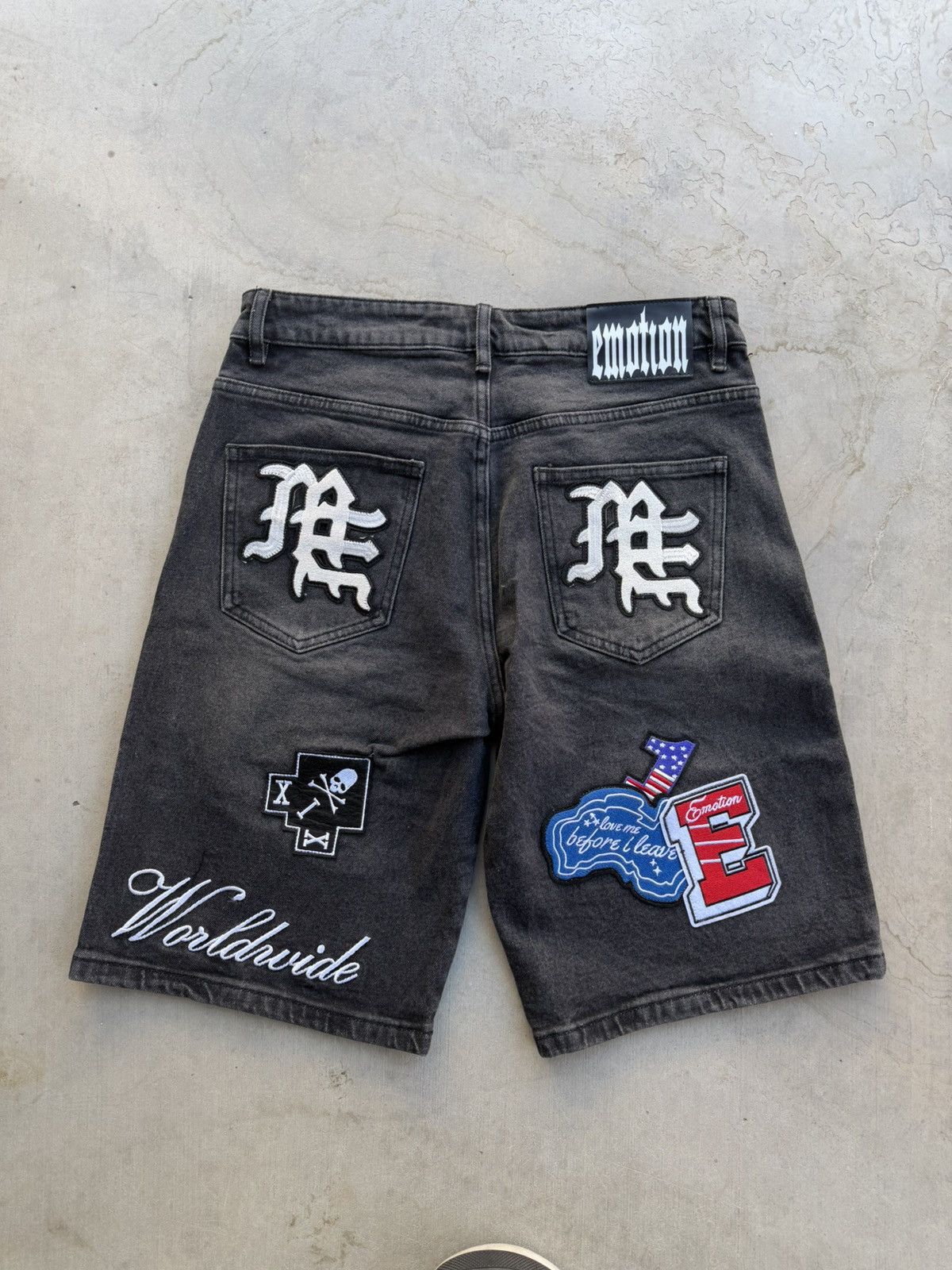 Other Mixed Emotions Patchwork Denim Short Black 30 NWT Size US 30 / EU 46 - 2 Thumbnail
