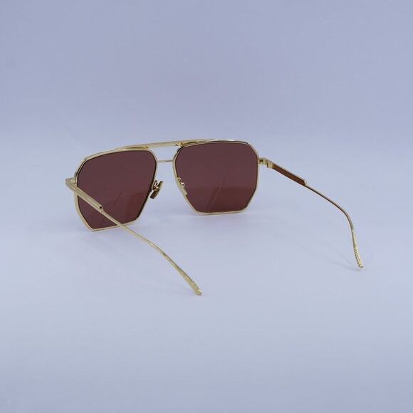 Bottega Veneta 🕶️ New Bottega Veneta BV1012S 005 Sunglasses - Gold Frame Size ONE SIZE - 11 Thumbnail
