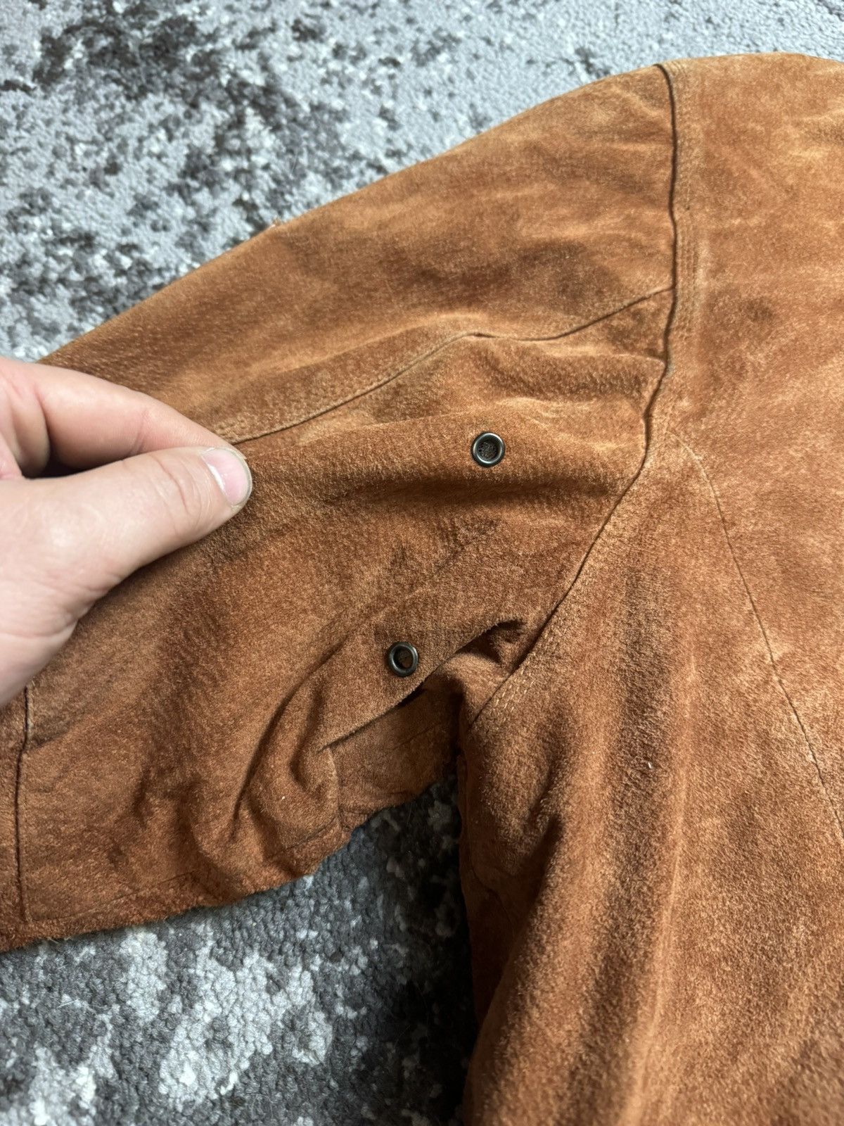 Japanese Brand × Vintage Vintage Y2K Suede Leather Avantgarde Aviator Bomber Jacket Size US L / EU 52-54 / 3 - 12 Thumbnail