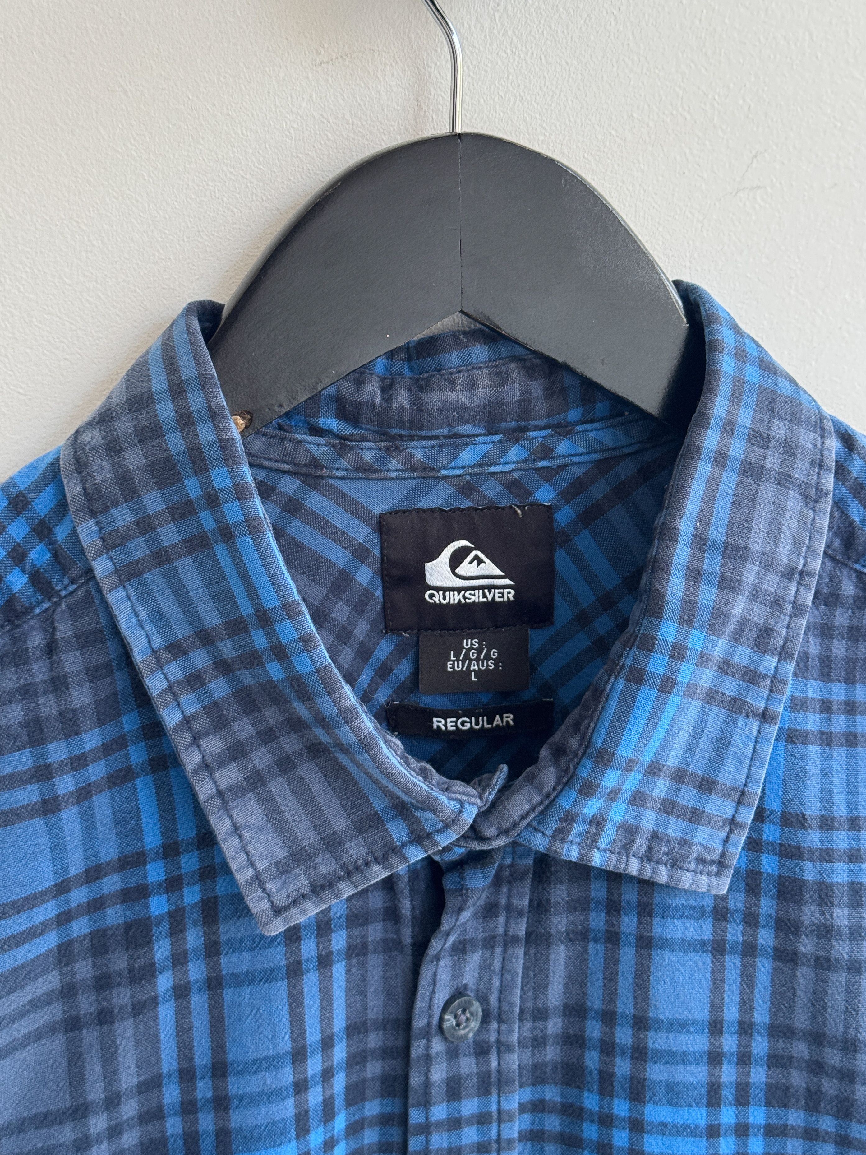 Quiksilver Quiksilver Blue Plaid Shirt Size US L / EU 52-54 / 3 - 5 Thumbnail