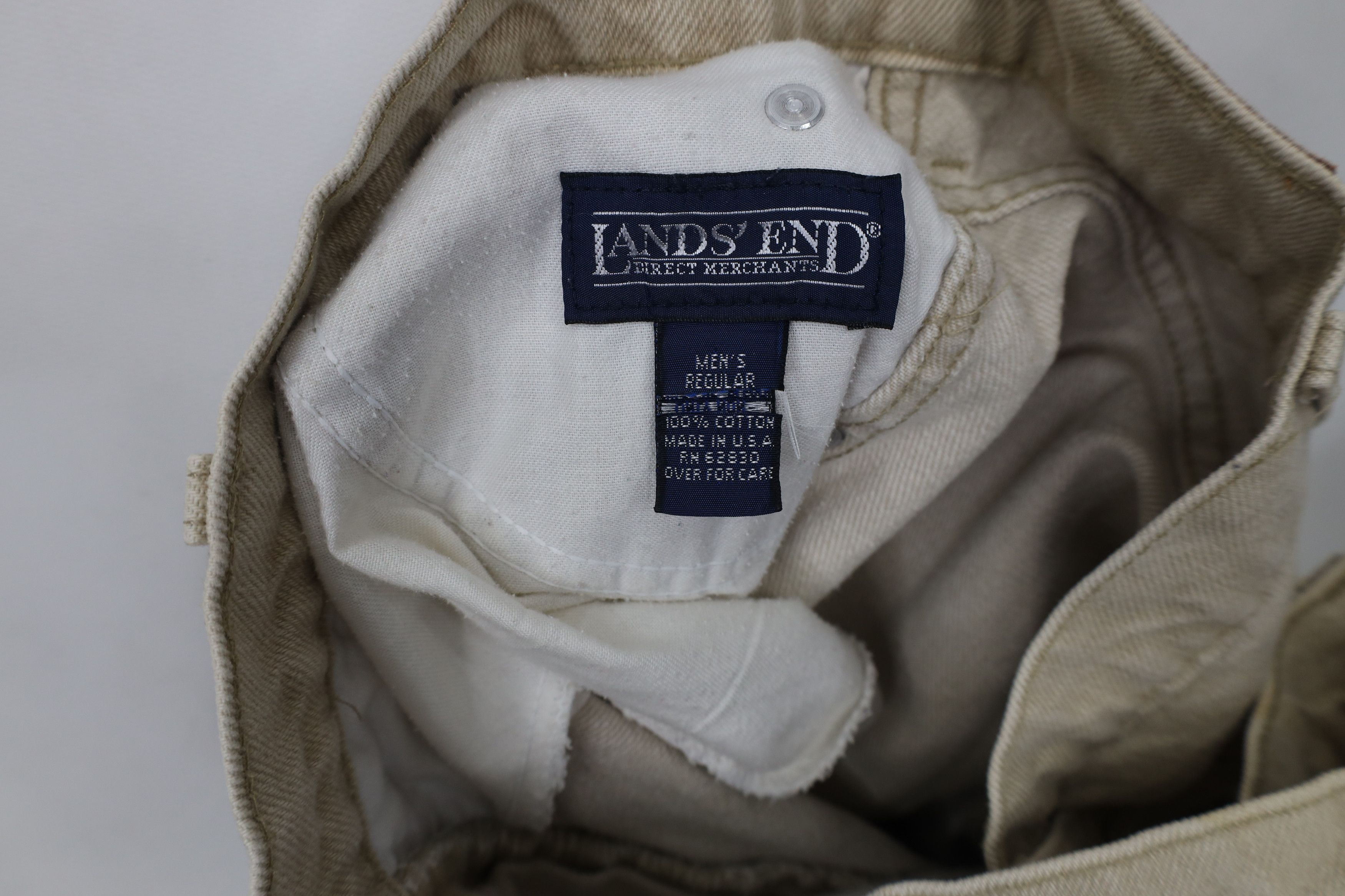 Lands' End × Vintage Vintage 90s Lands End Stonewash Rigger Denim Jeans USA Size US 36 / EU 52 - 9 Thumbnail