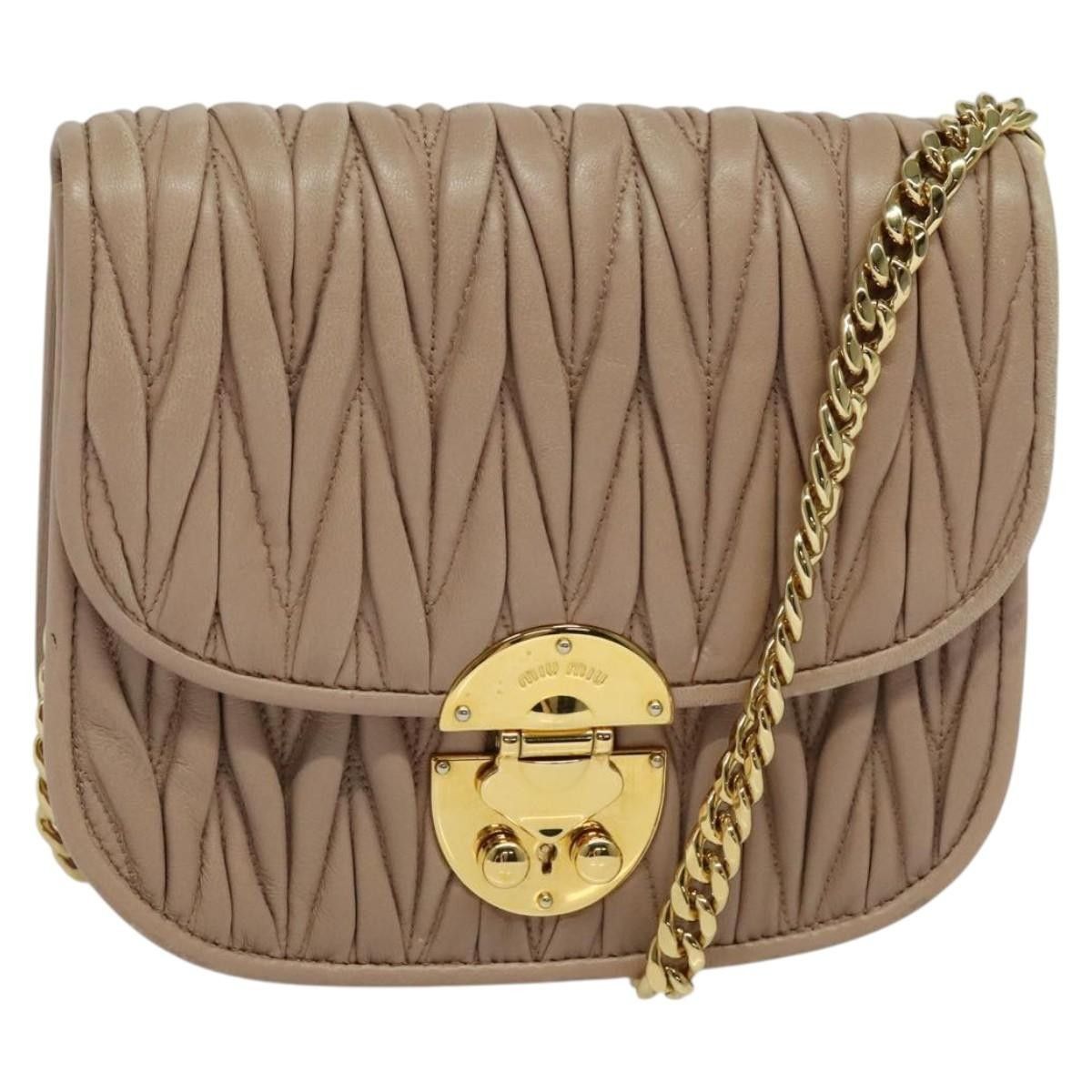 Miu Miu Miu Miu Chain Flap Crossbody Bag Matelasse Leather Size ONE SIZE - 1 Thumbnail