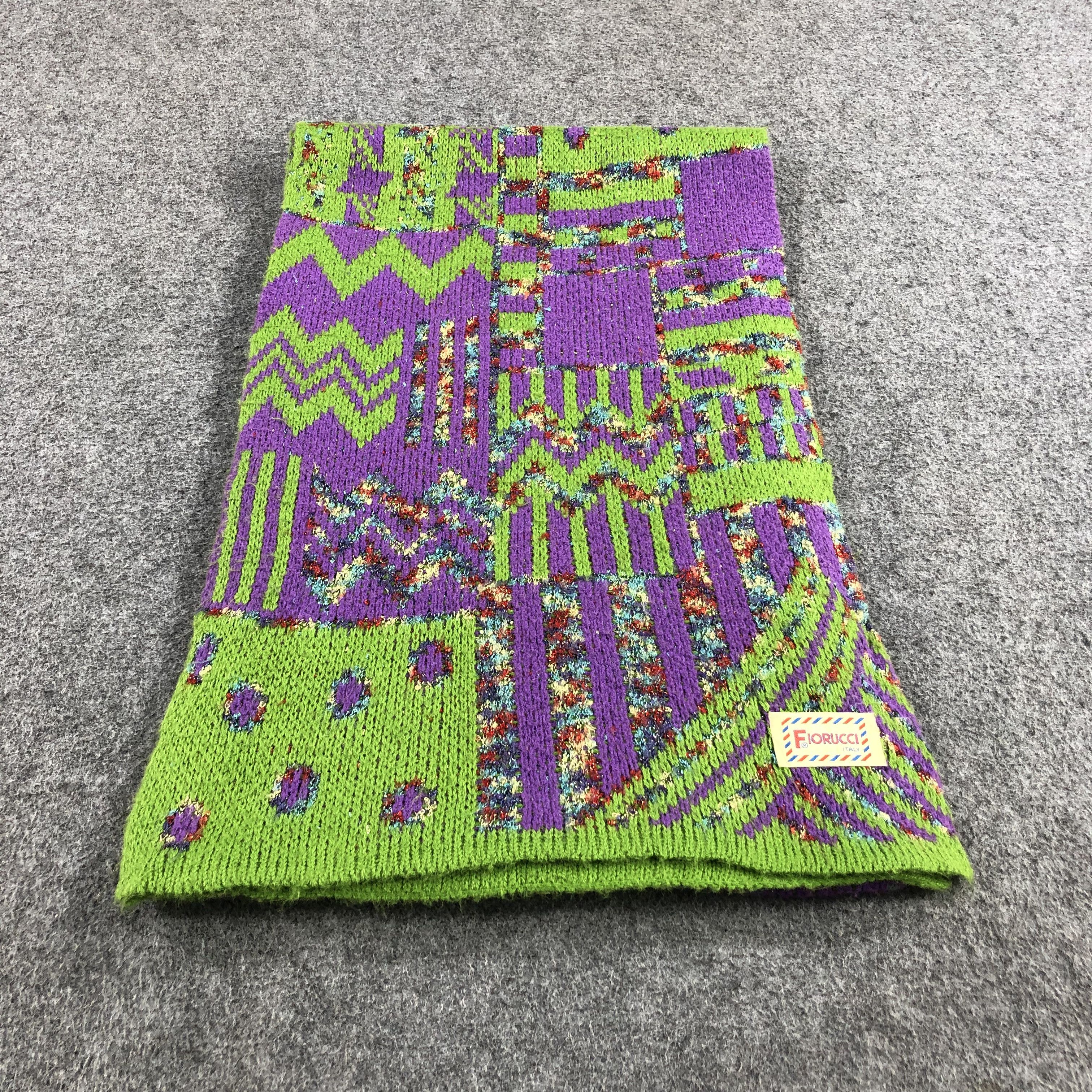 Fiorucci Fiorucci Colorful Wool Scarf Muffler V956 Size ONE SIZE - 2 Thumbnail
