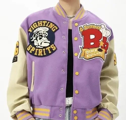 Letter Embroidery Bomber Jacket