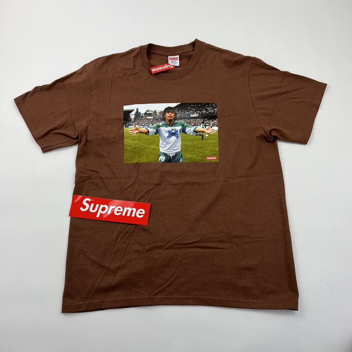 Supreme Maradona Shirt+ Supreme Sticker | Grailed