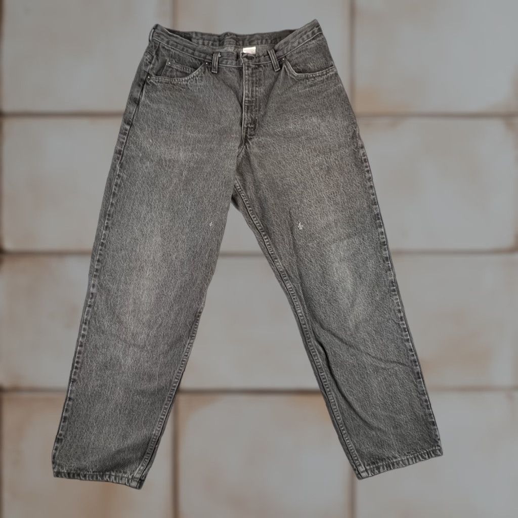 Vintage VINTAGE Britannia Jeans Black 33x30 1990s Loose Fit Tapered Denim Men’s Straight 5-Pocket 80s 90s Classic Mens Size US 33 - 1 Thumbnail