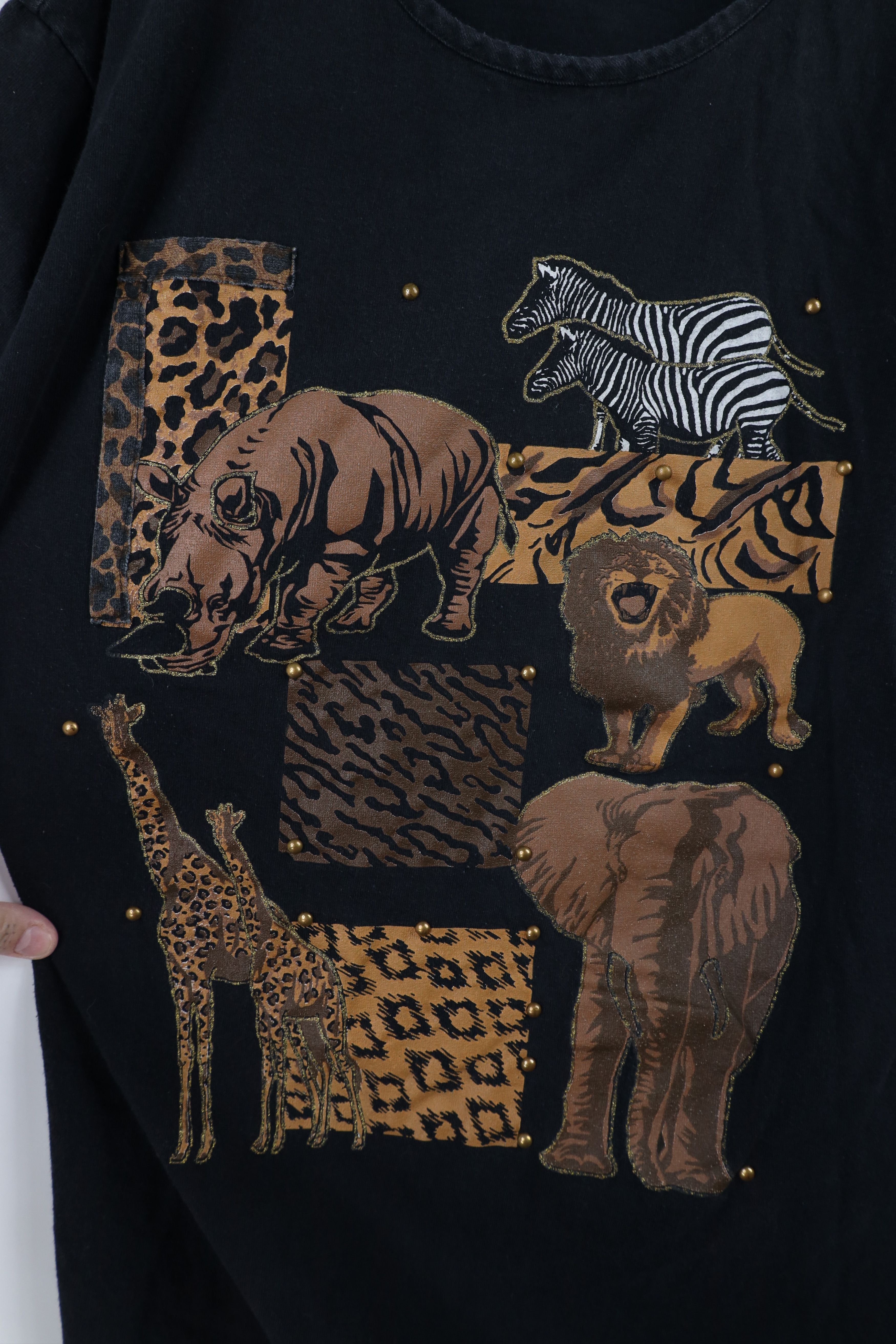 Vintage Vintage 90s Streetwear Wildlife Nature Safari T-Shirt USA Size ONE SIZE - 4 Thumbnail