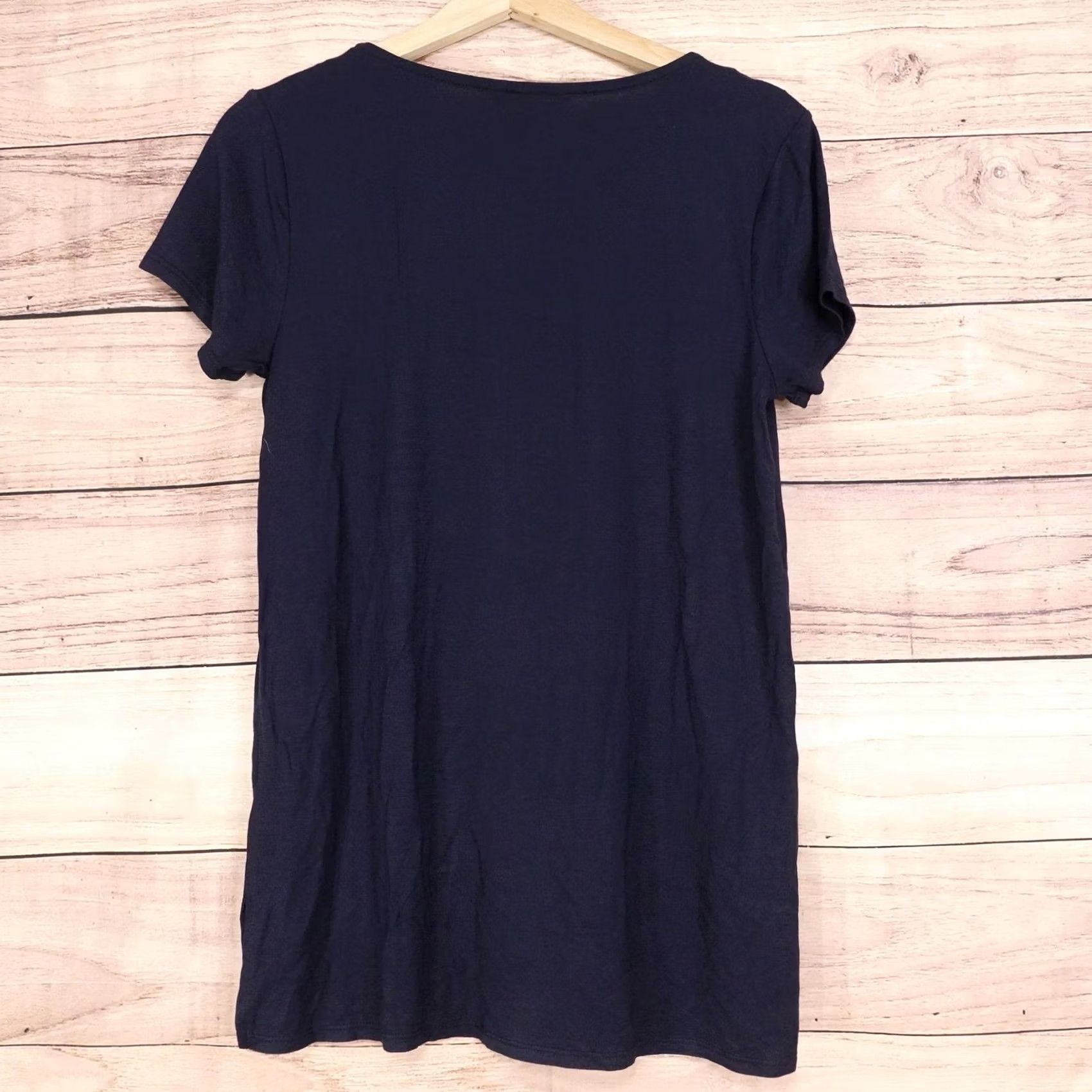 Vintage Rock & Republic Shirt Womens M Blue Tunic V-Neck Studded Strap Casual Stretch Size M / US 6-8 / IT 42-44 - 3 Thumbnail