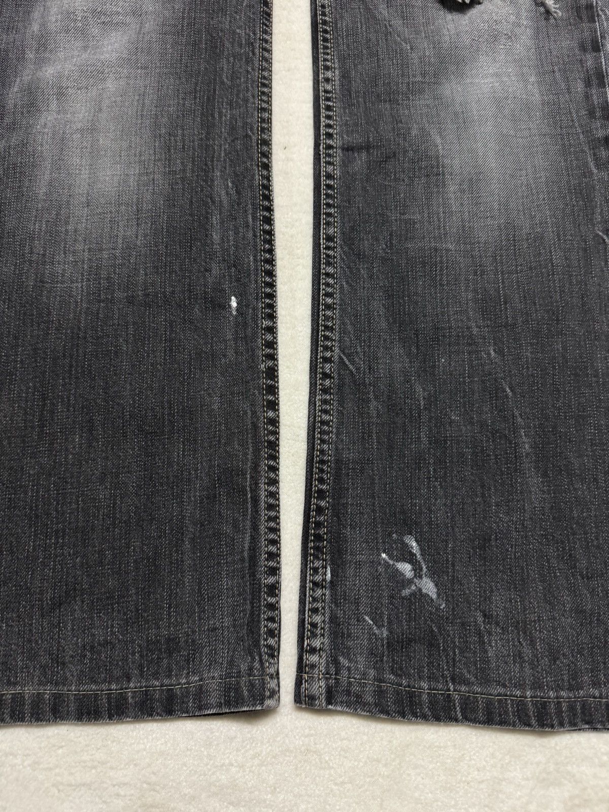 If Six Was Nine VINTAGE 1990s JAPAN RAGS FLARED GRUNGE CRAZY DISTRESS FADES Size US 32 / EU 48 - 3 Thumbnail