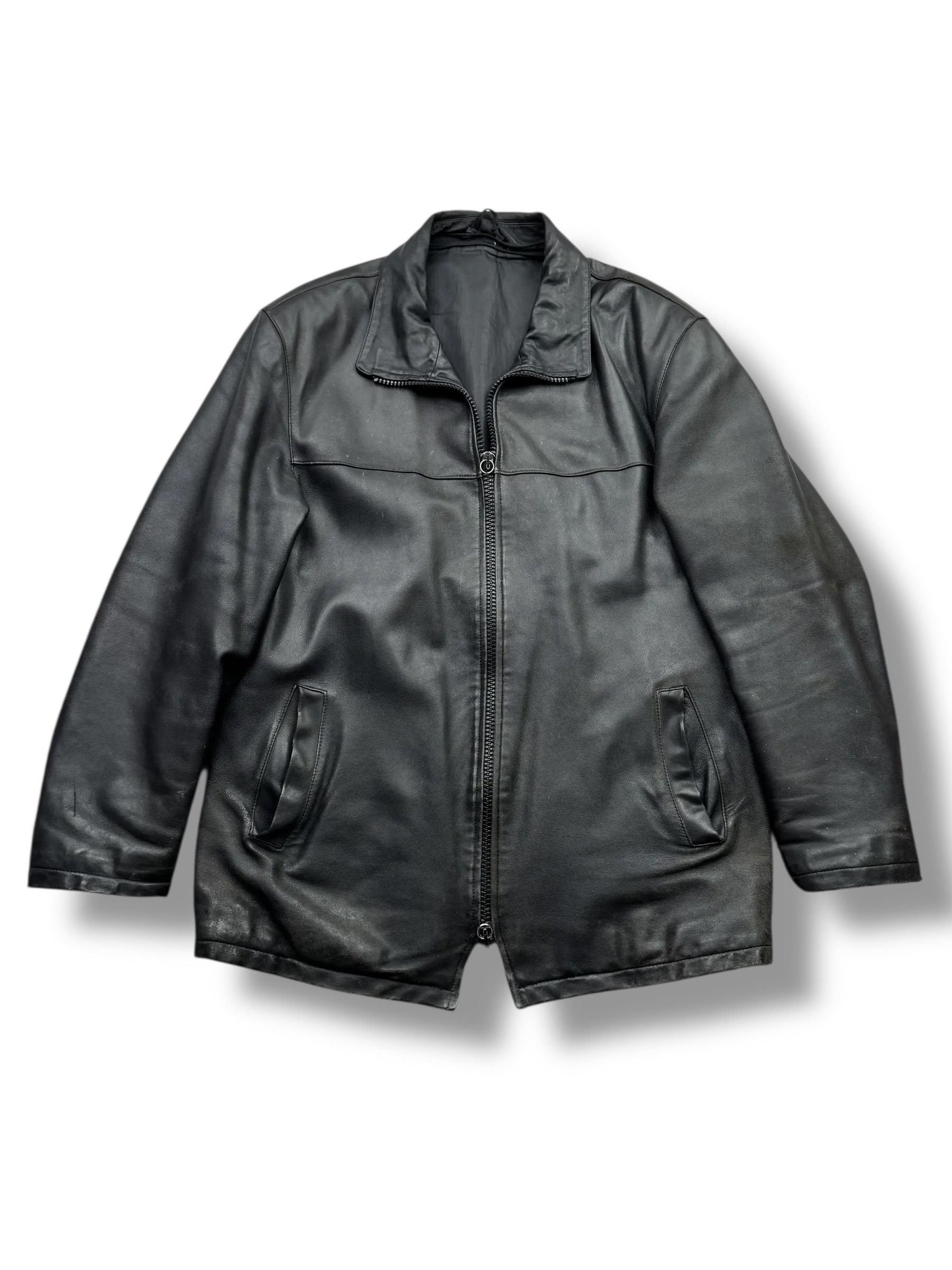 Vintage Y2K Leather Thrashed Jacket(V39) Size US M / EU 48-50 / 2 - 1 Thumbnail