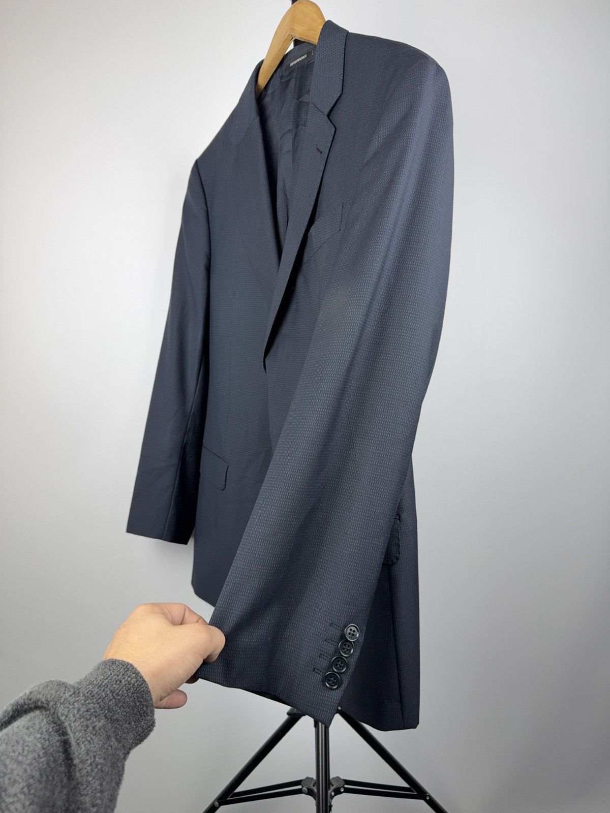 Emporio Armani Luxury 00s Emporio Armani G Line Classic Navy Blazer Size 44R - 7 Thumbnail