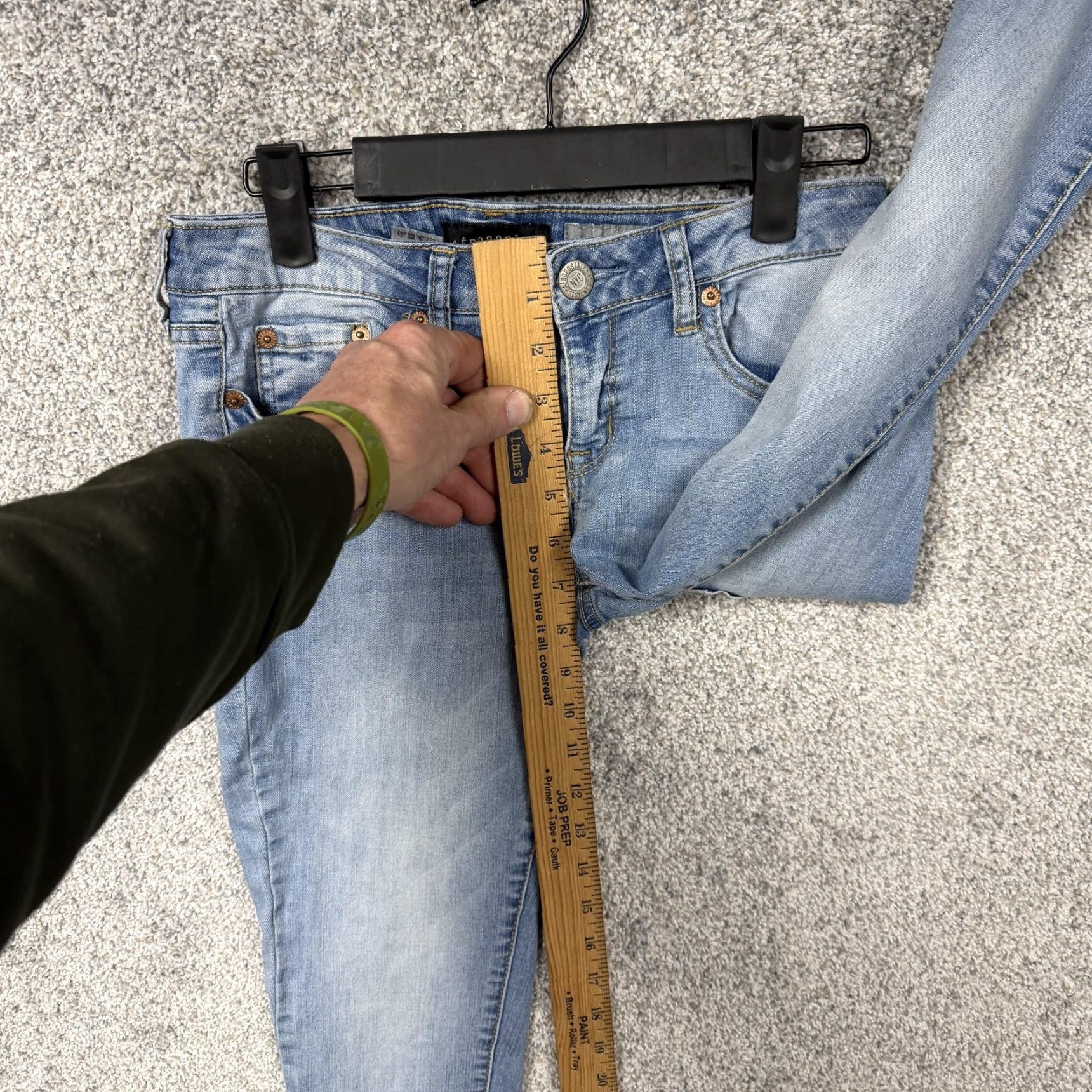 Vintage Aéropostale Jegging Womens 4 Blue Low Denim Skinny Stretch 5-Pocket Zipper Button Inseam 27 Rise 7 Regular Spring Vintage No Men/Women Size 27" / US 4 / IT 40 - 5 Thumbnail