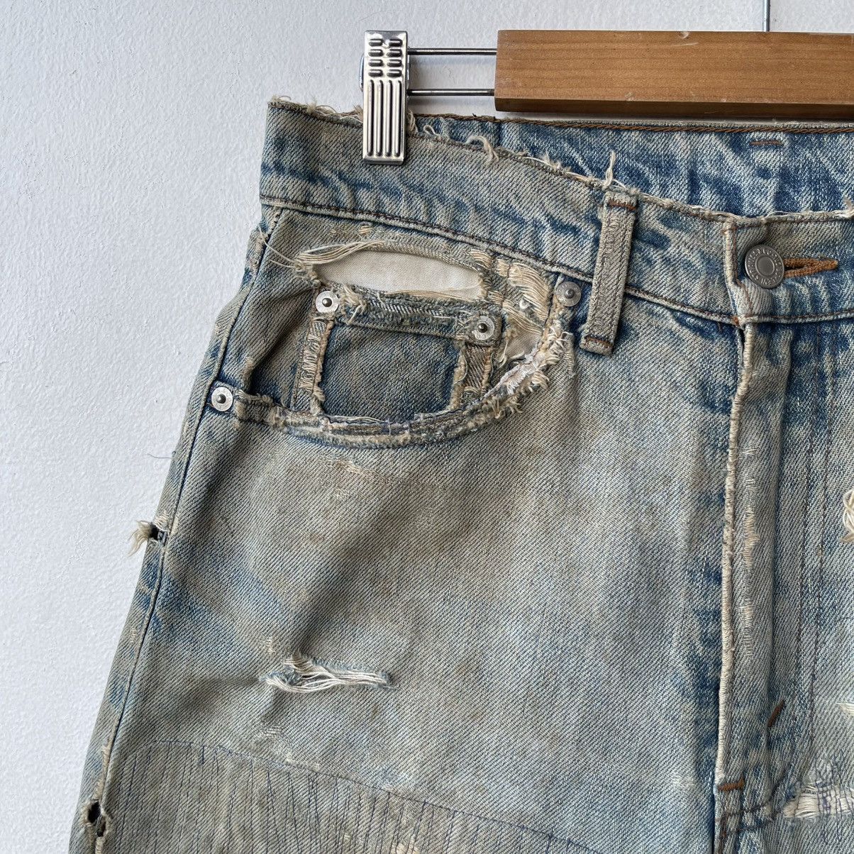 Levi's Thrashed Levi's 543 Reworked Anime Pop-Art Boro Sashiko Size US 30 / EU 46 - 7 Thumbnail
