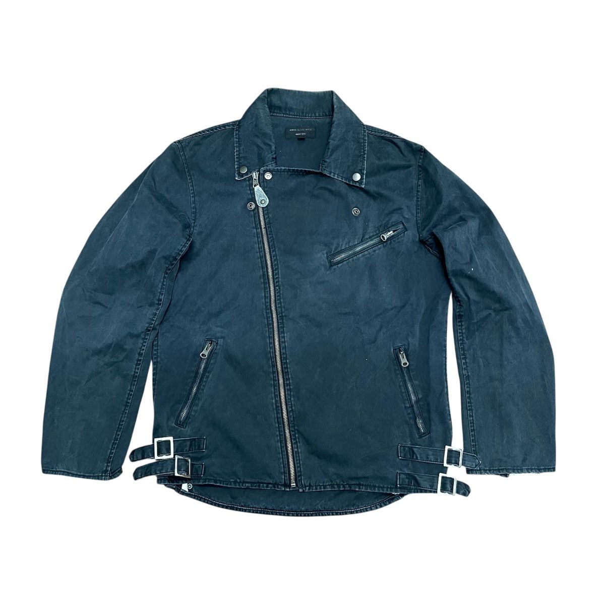 Japanese Brand 2000s Asymmetrical Jacket Power To People Punk Rock Size US M / EU 48-50 / 2 - 2 Thumbnail