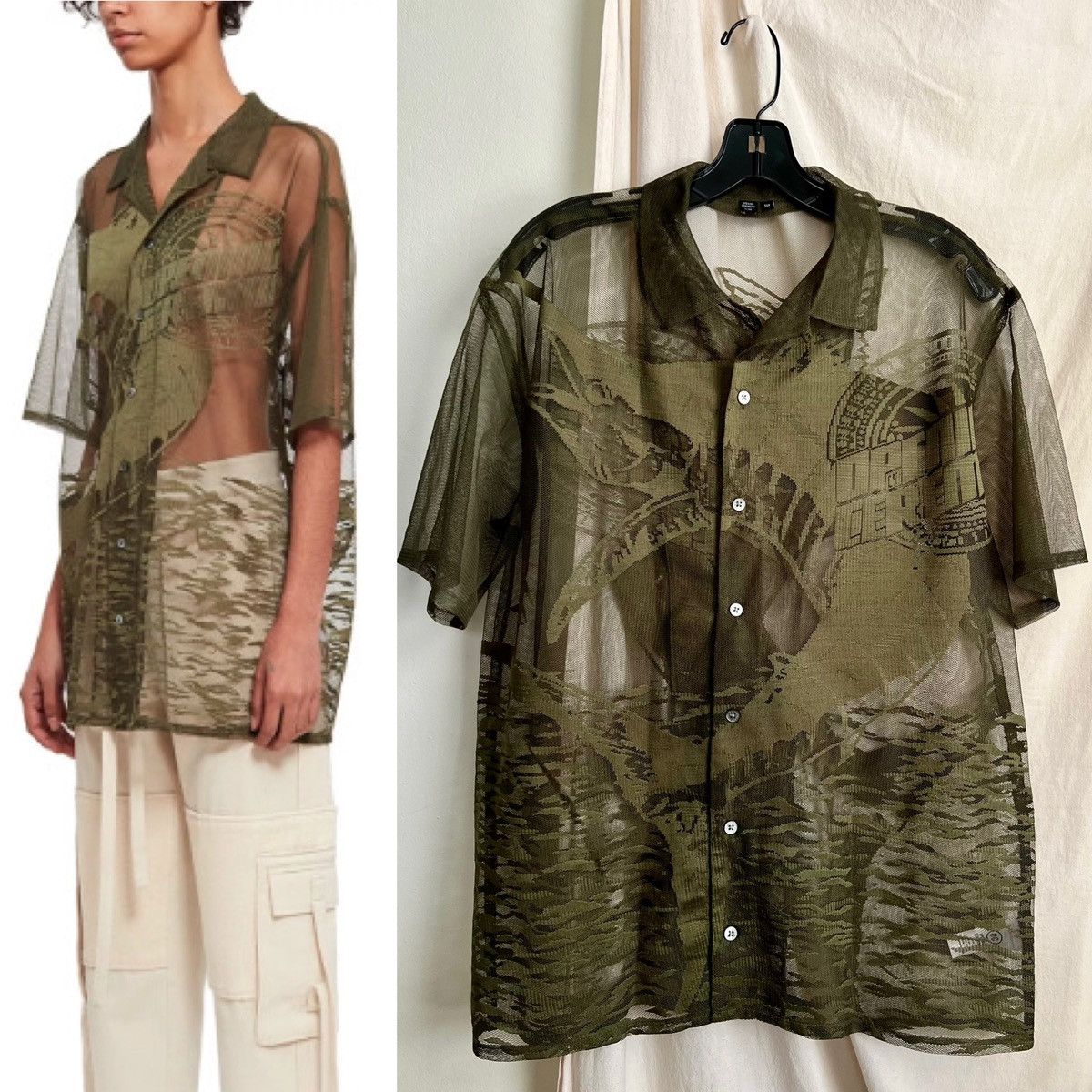 Opening Ceremony Opening Ceremony “Jacquard” Lace Camp Shirt sz S Size S / US 4 / IT 40 - 1 Thumbnail