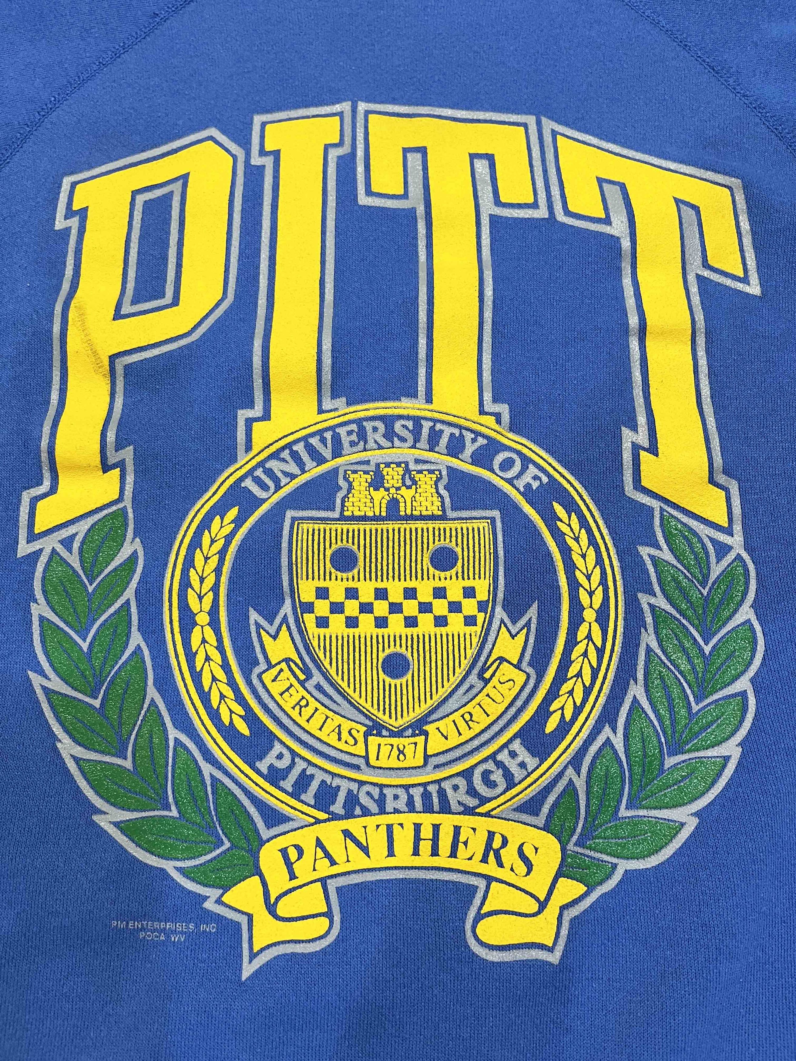 NCAA × Vintage Vintage NCAA Pittsburgh Panthers Pitt University Sweatshirt Size US M / EU 48-50 / 2 - 2 Thumbnail