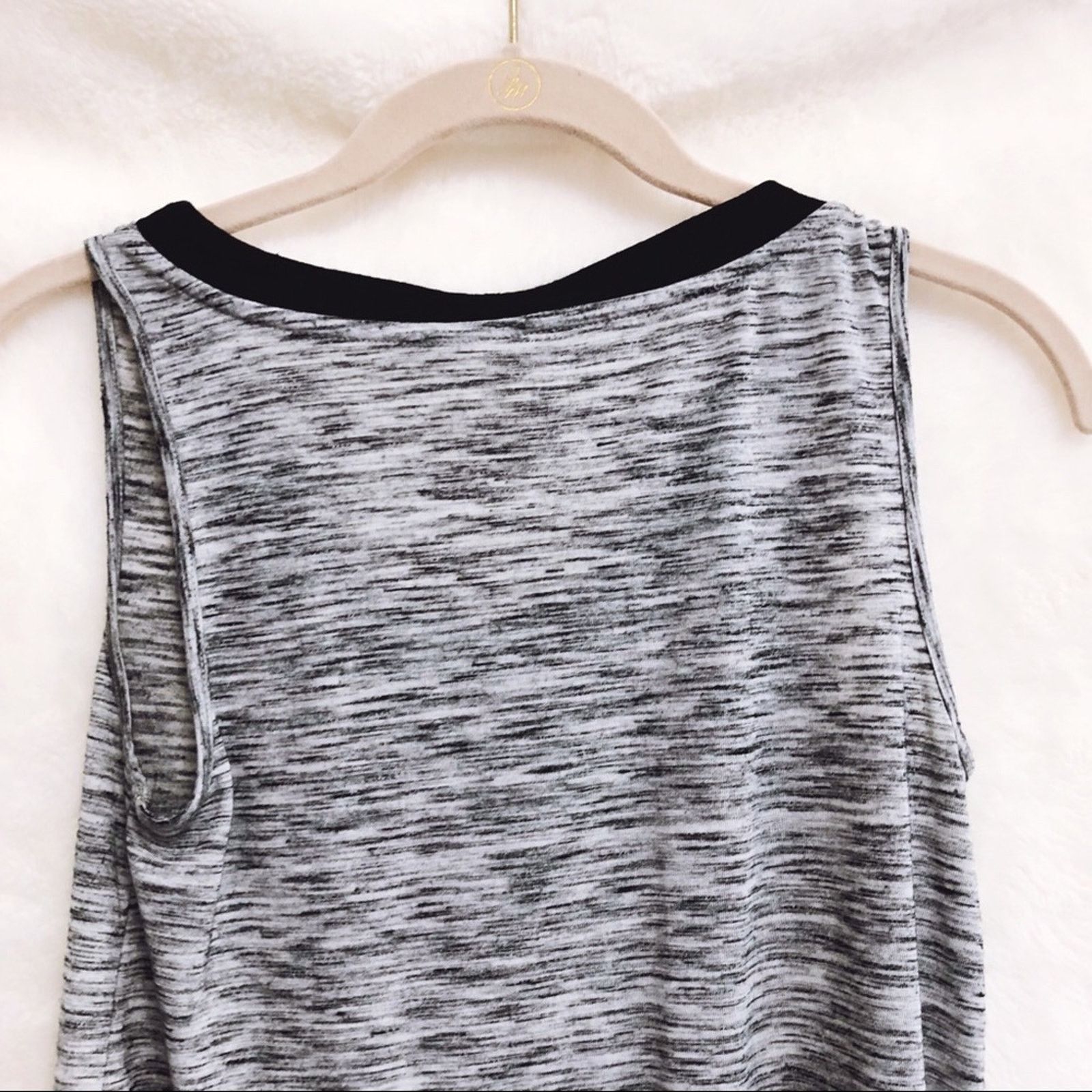 Loft LOFT Gray & Black Outlined Sleeveless Top Size XS / US 0-2 / IT 36-38 - 6 Thumbnail