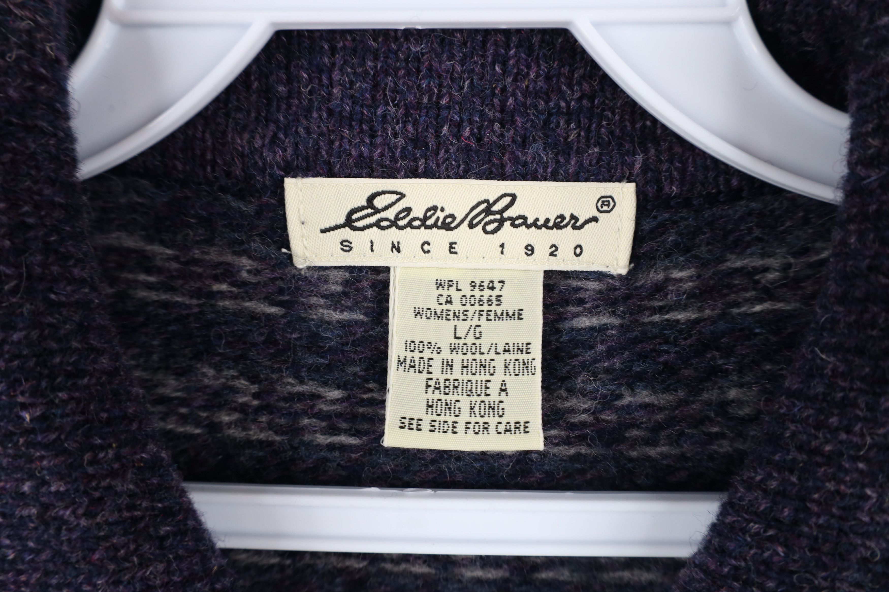 Eddie Bauer × Vintage Vintage 90s Eddie Bauer Knit Collared Cardigan Sweater Size L / US 10 / IT 46 - 7 Thumbnail