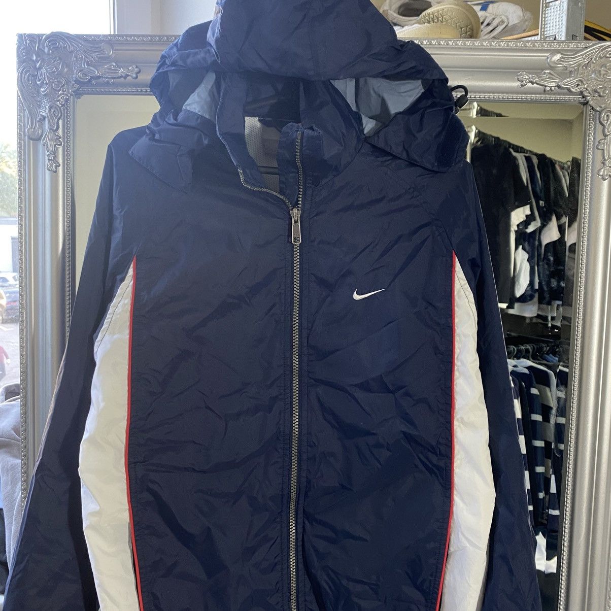 Nike Vintage Y2K Nike Track Jacket Nylon Top Striped Swoosh Size US S / EU 44-46 / 1 - 2 Thumbnail