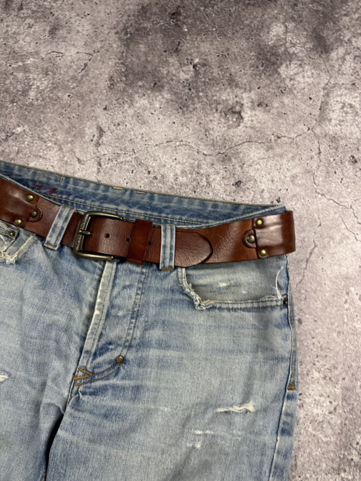 Vintage Diesel Japanese Style Archive Patchwork Leather Belt