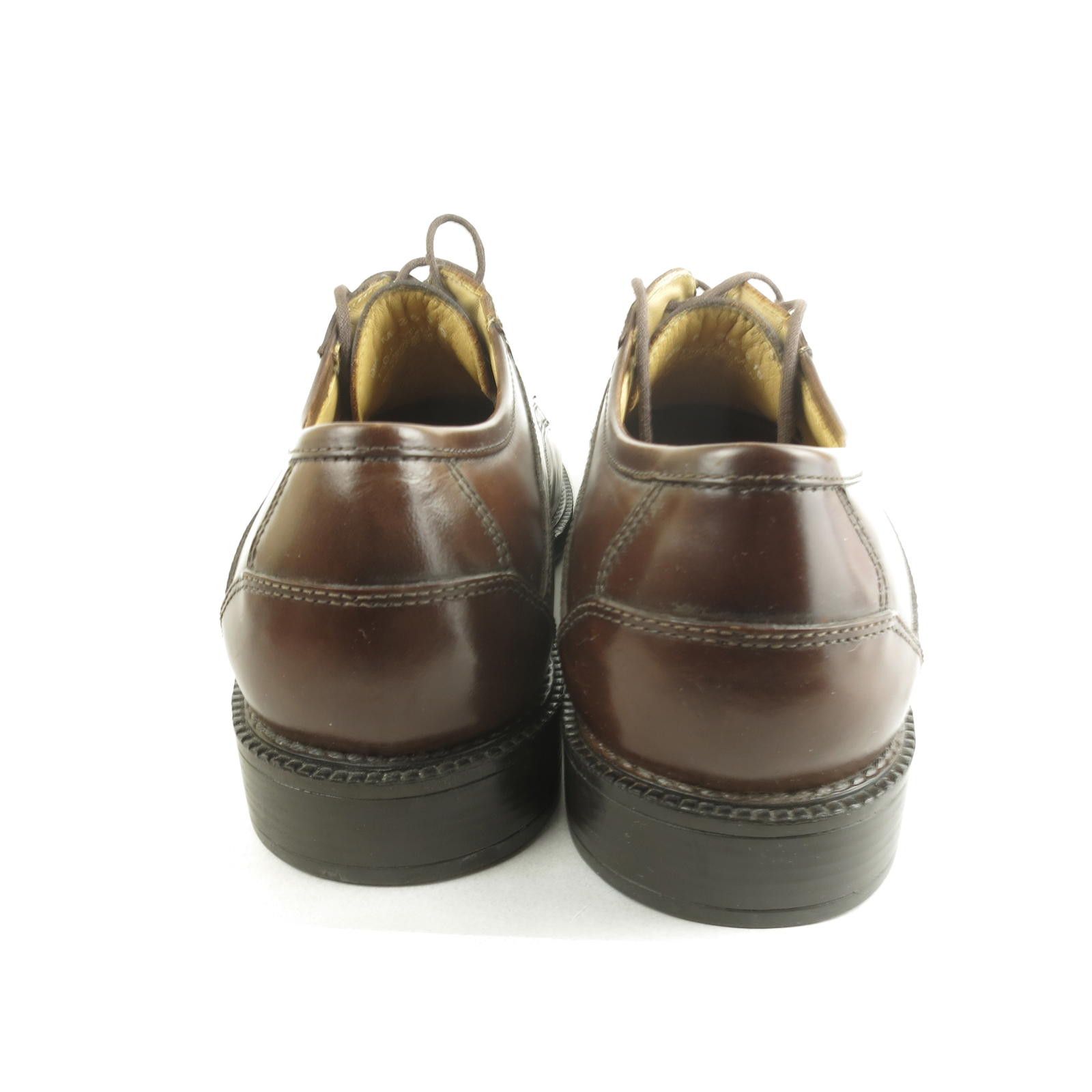 Designer Bass "Flex" Brown Leather Square Toe Dress Oxford Mens 9.5M Size US 9.5 / EU 42-43 - 5 Thumbnail