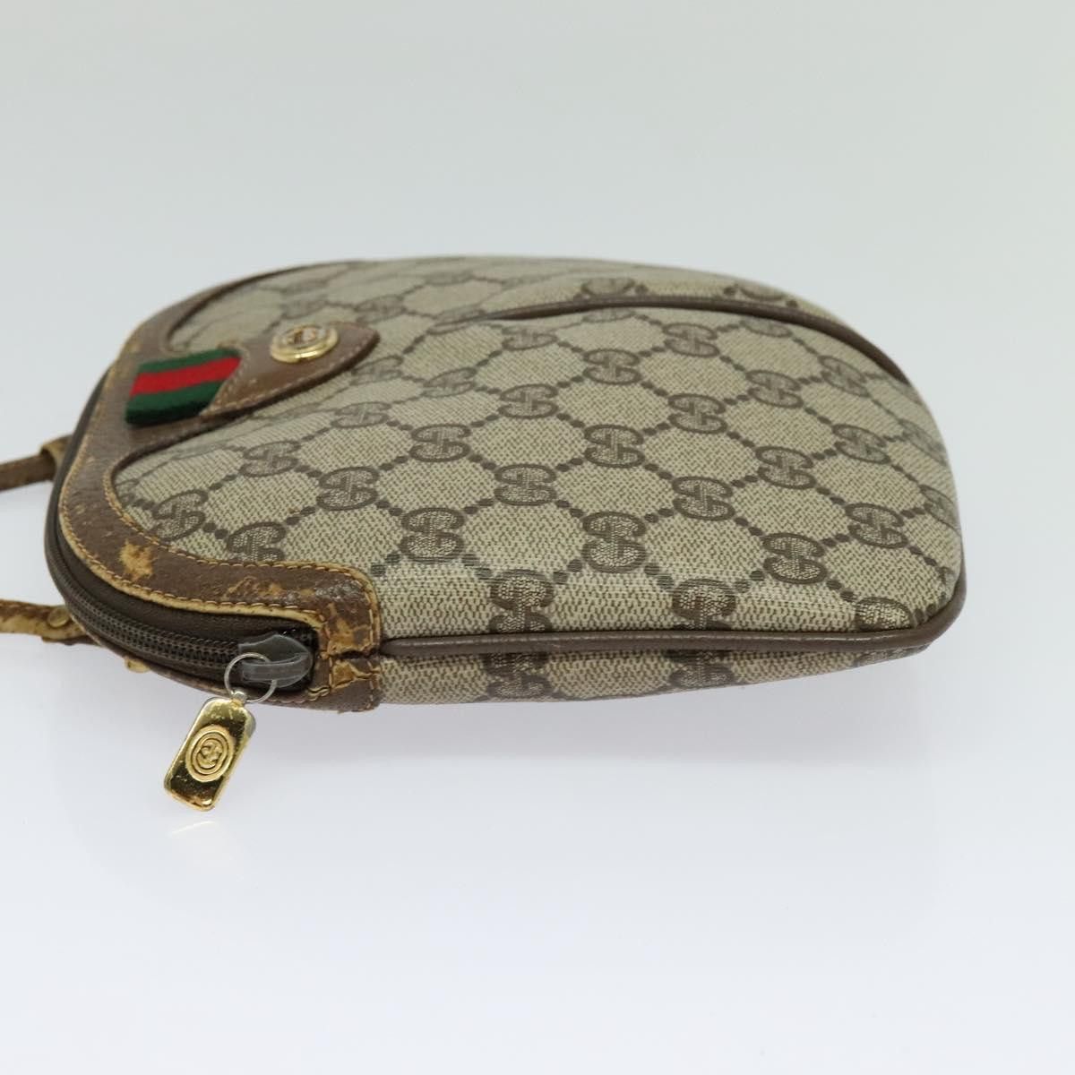 Gucci GUCCI GG Supreme Web Sherry Line Shoulder Bag Pvc Beige 904 Size ONE SIZE - 4 Thumbnail