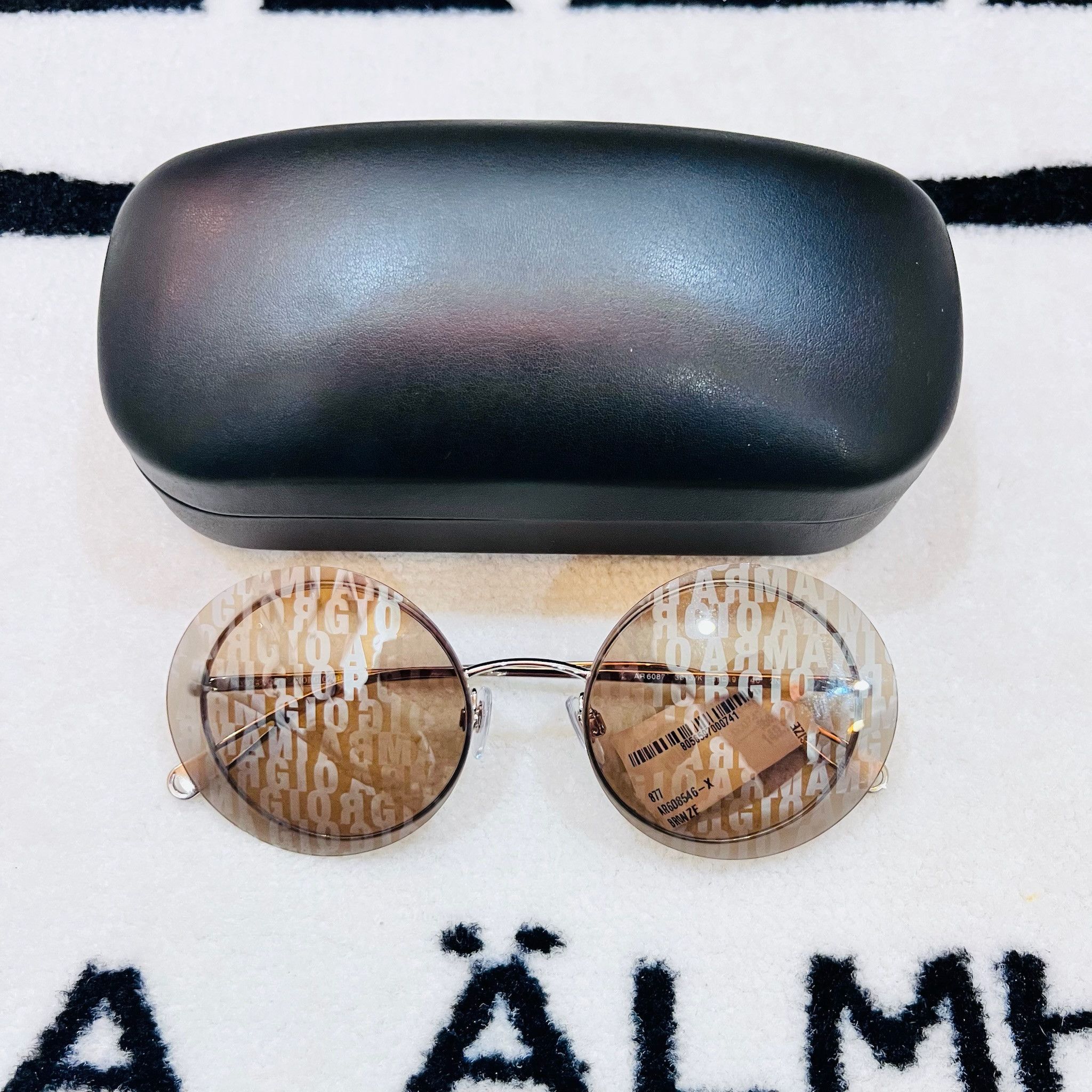 Giorgio Armani Giorgio Armani Round All-over Logo Metal Sunglasses Size ONE SIZE - 1 Thumbnail