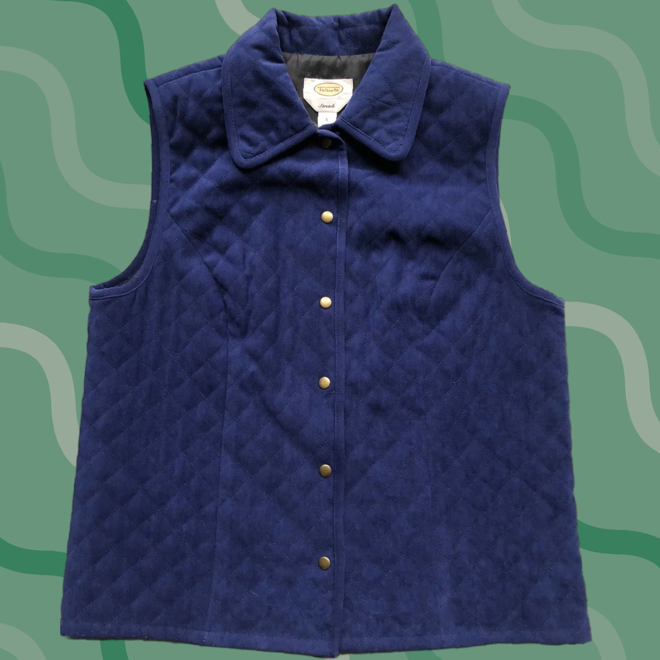 Talbots Talbots Vest Women’s Blue Button Up Quilted S Stretch Outdoor Travel Polyester Button Up Vest S (adjust to maintain words) Size S / US 4 / IT 40 - 1 Thumbnail