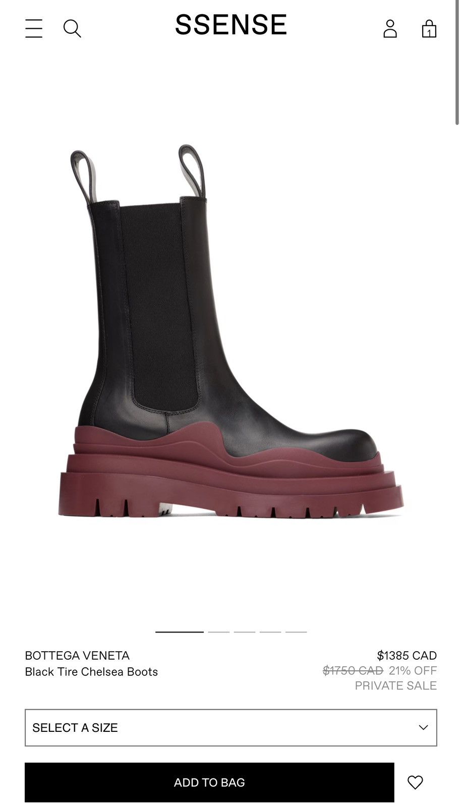 Bottega Veneta BLACK TIRE CHELSEA BOOTS Size US 13 / EU 46 - 10 Thumbnail