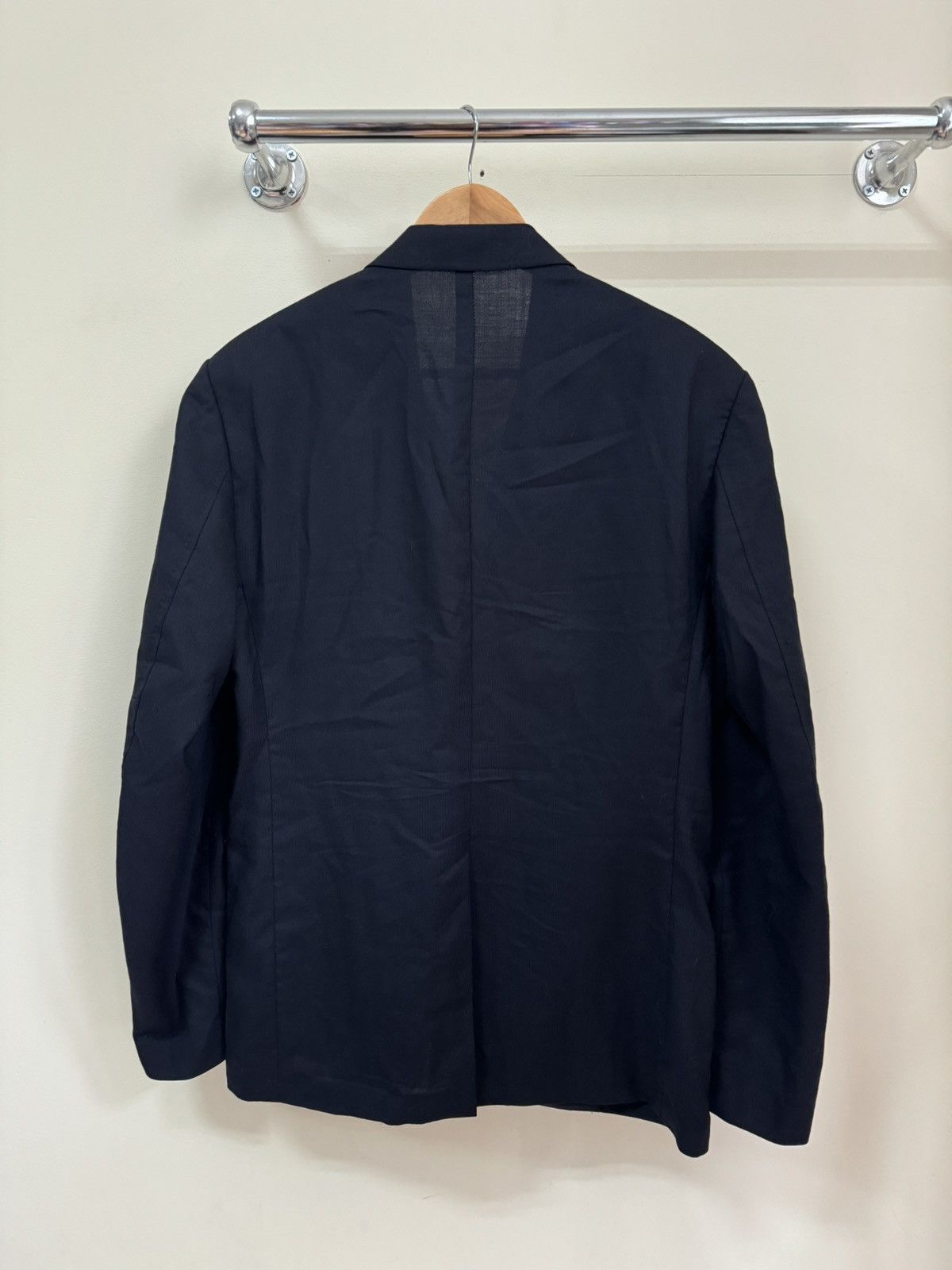 Japanese Brand Shanghai Tang Navy Wool Blazer Jacket 52 Size Size 52R - 4 Thumbnail