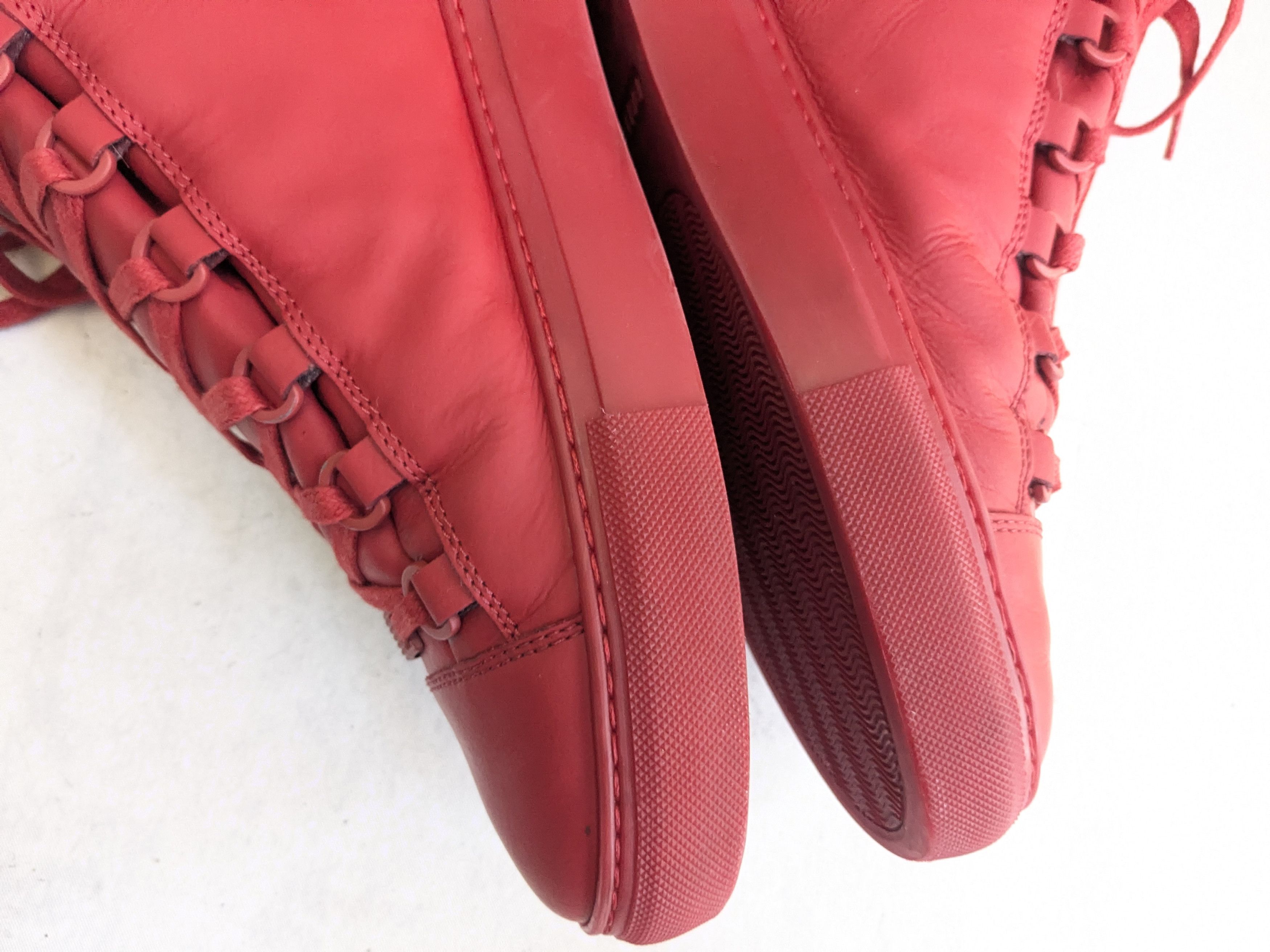 Balenciaga Balenciaga Arena Sneakers Red 10 High Tops Leather Size US 10 / EU 43 - 14 Thumbnail