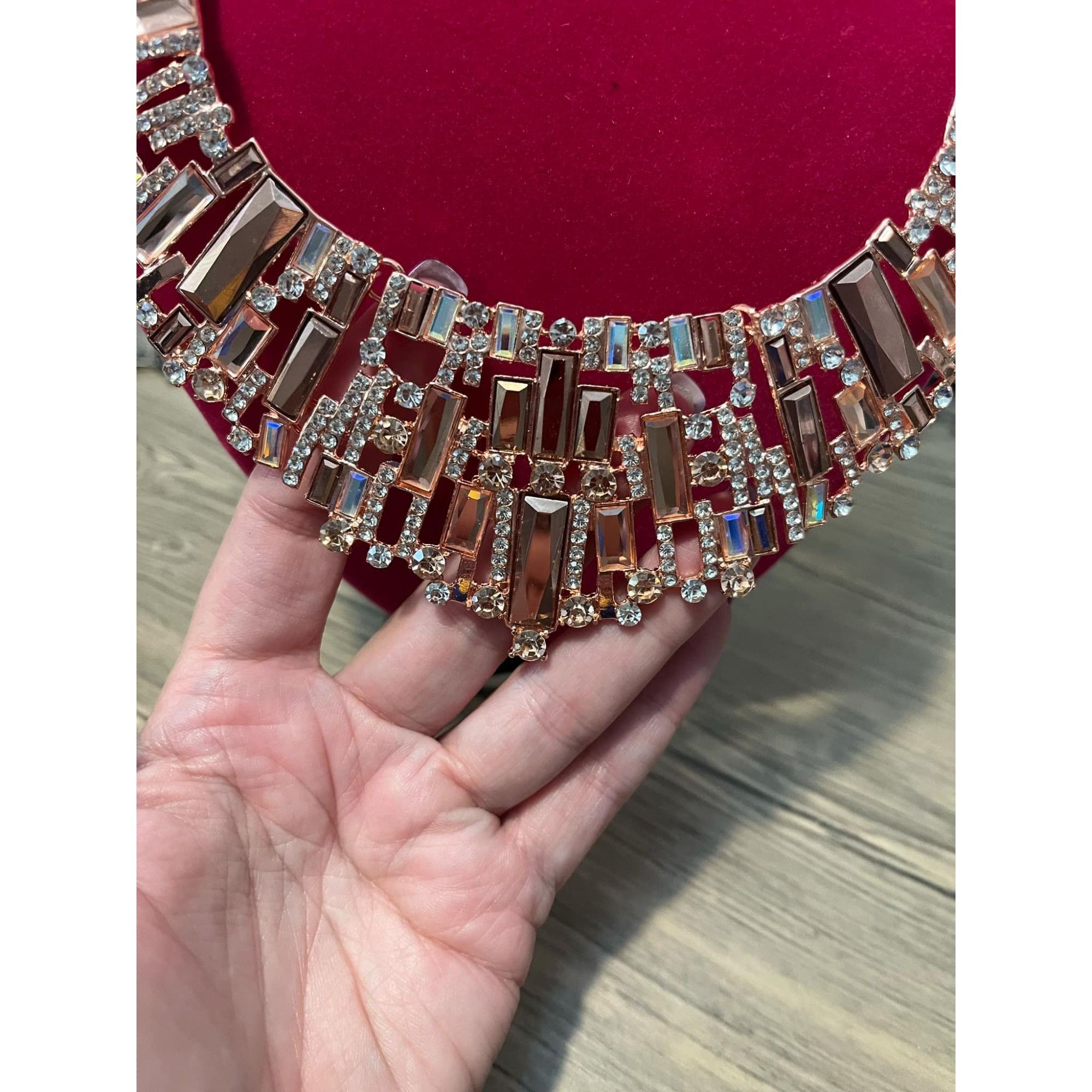 Other Deborah Rose Gold Statement Necklace Crystals & Rhinestones Size ONE SIZE - 2 Thumbnail