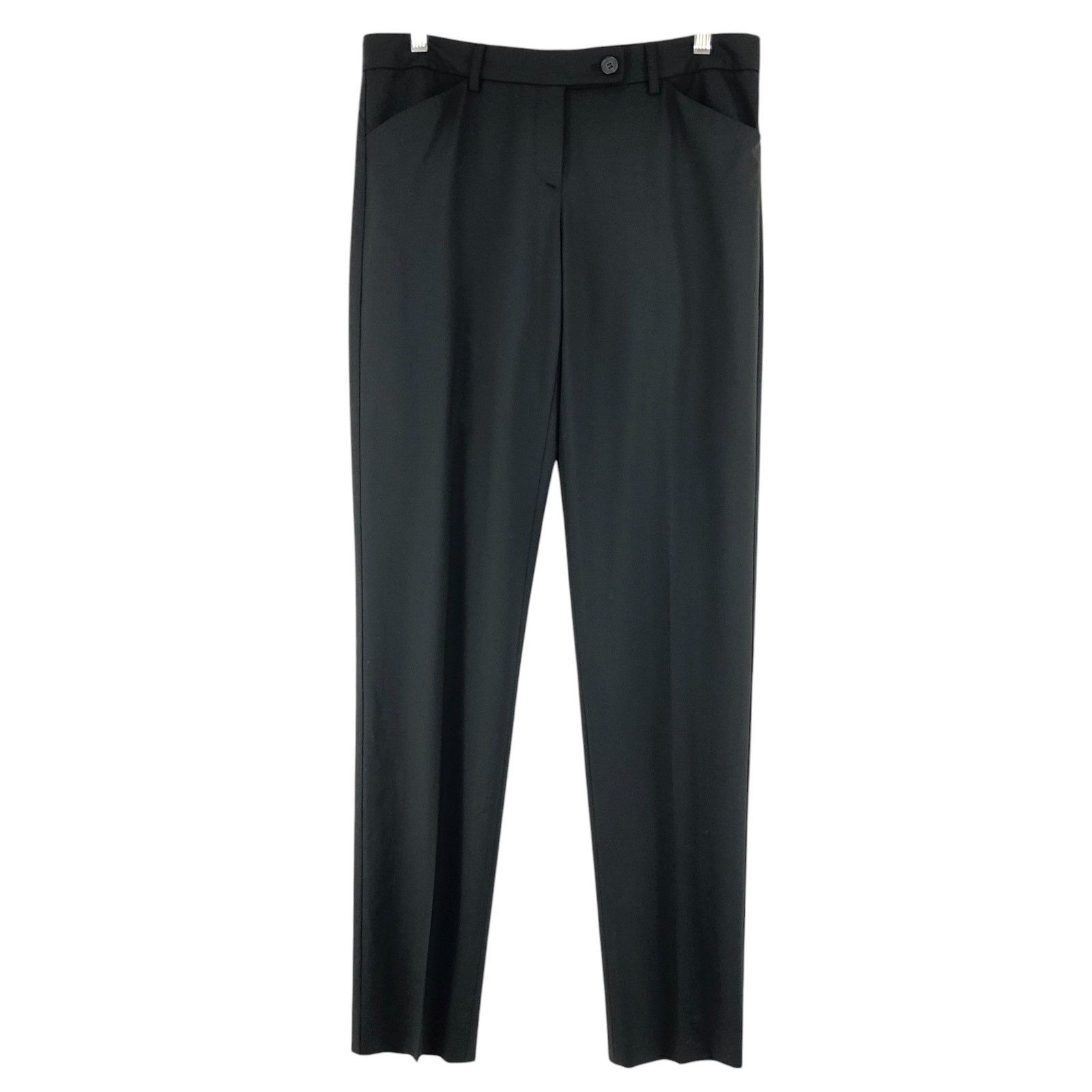 Theory Theory Size 8 Trousers Pants Tapered Leg Wool Black USA Made Size 30" / US 8 / IT 44 - 1 Thumbnail