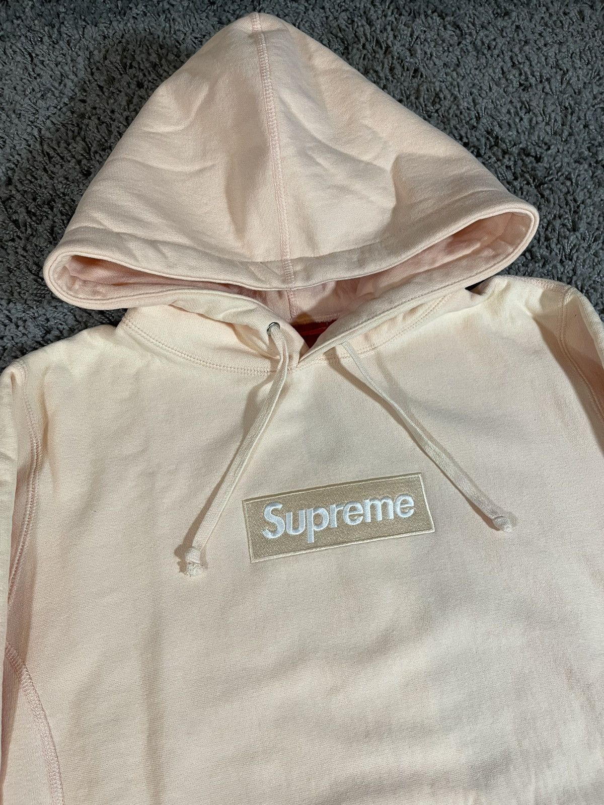 Supreme 2016FW Supreme Box Logo Hoodie Hooded Sweatshirt Peach Pink Size US M / EU 48-50 / 2 - 21 Thumbnail