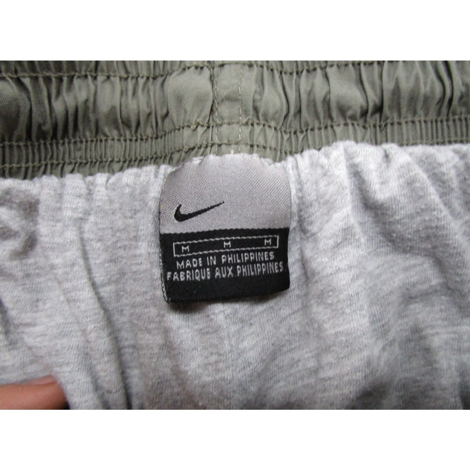 Nike VTG Y2K 2000s Nike Mini Swoosh Lined Track Windbreaker Pants SZ M Elastic Waist Multicolor Mens Size US 31 - 4 Thumbnail
