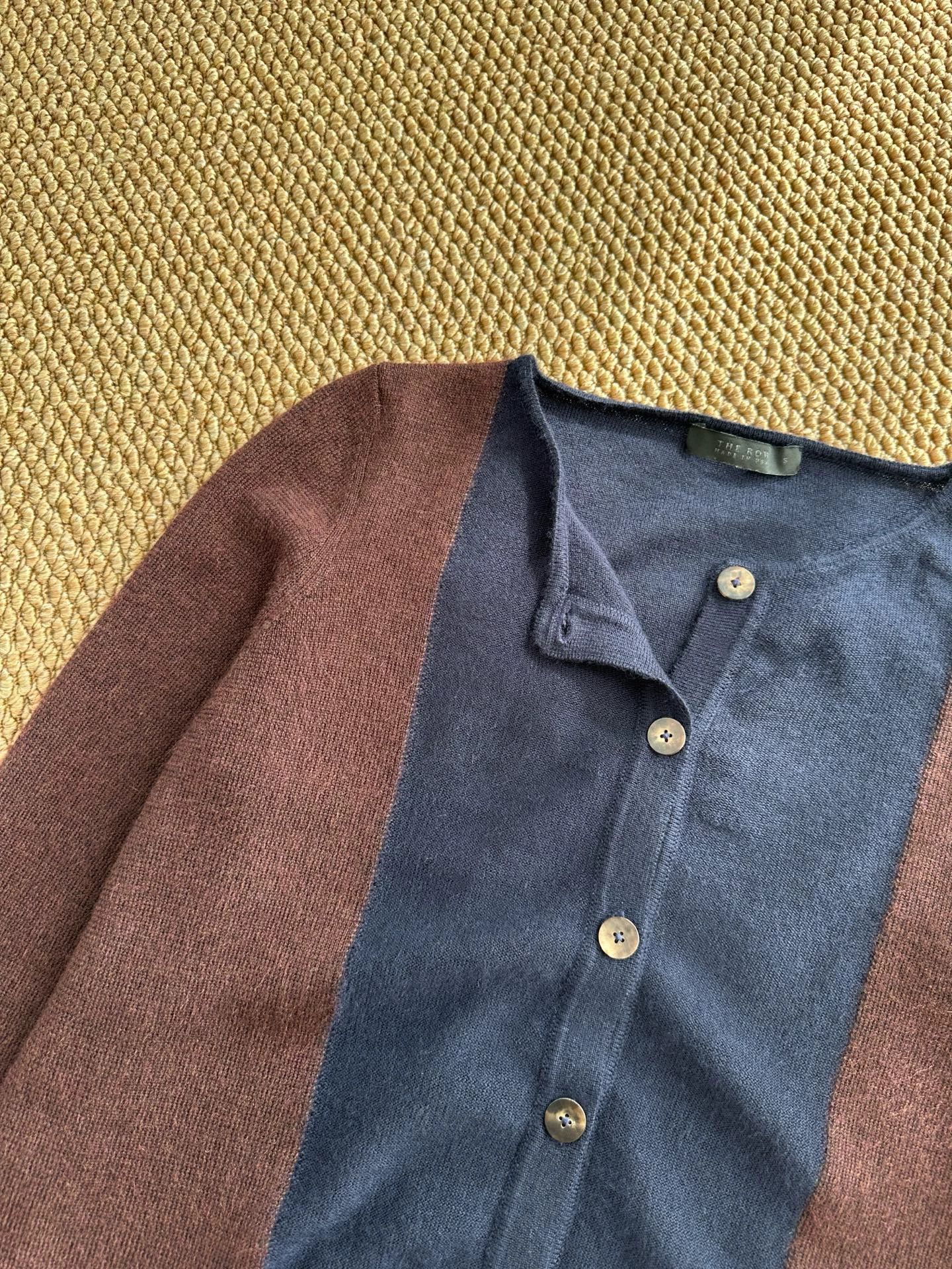 The Row THE ROW Slim Cashmere Knit Cardigan Women's Color Block S Size S / US 4 / IT 40 - 6 Thumbnail