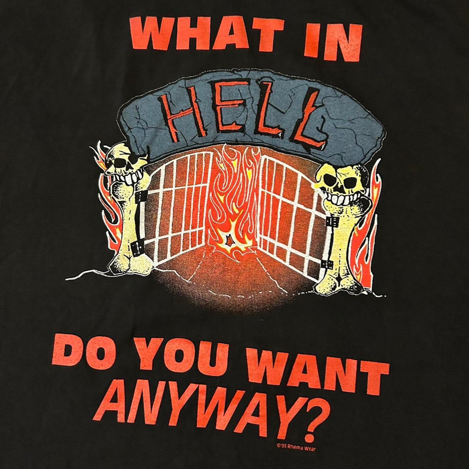 Hanes Rare 1990s hell or heaven tee Size US XL / EU 56 / 4 - 2 Thumbnail
