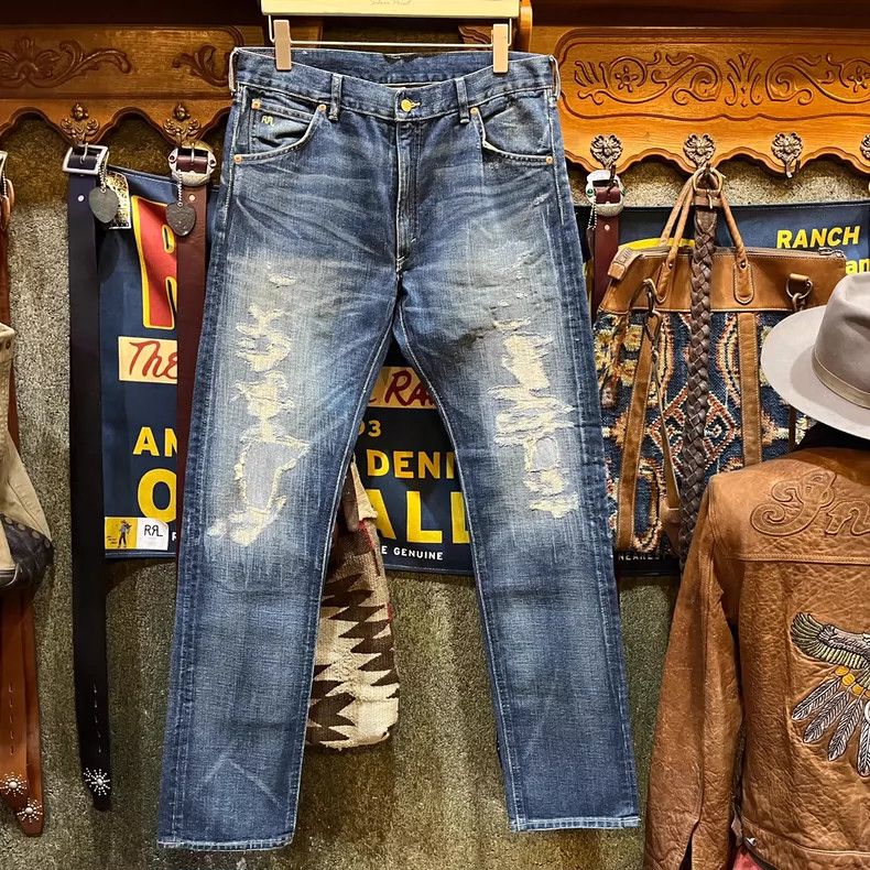 RRL Ralph Lauren RRL Ralph Lauren Niuwang jeans are damaged and worn out Size US 34 / EU 50 - 1 Thumbnail