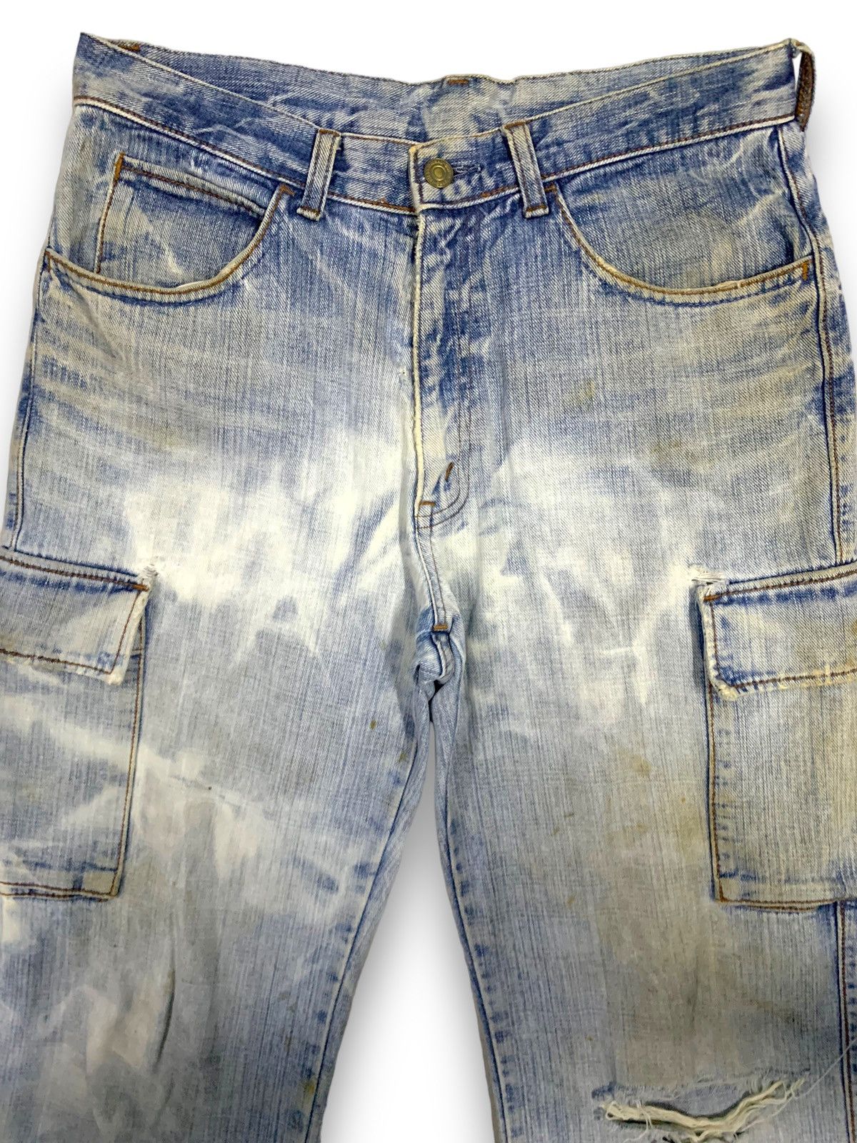 Japanese Brand Vintage Japanese Brand Dirty Mud Wash Baggy Cargo Jeans Size US 32 / EU 48 - 4 Thumbnail