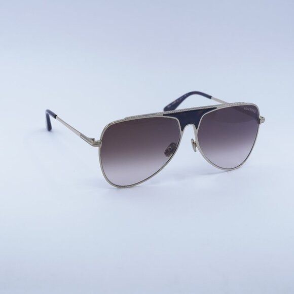 Tom Ford Tom Ford Ethan FT0935 28F Sunglasses Gold Aviator Frame Size ONE SIZE - 1 Thumbnail