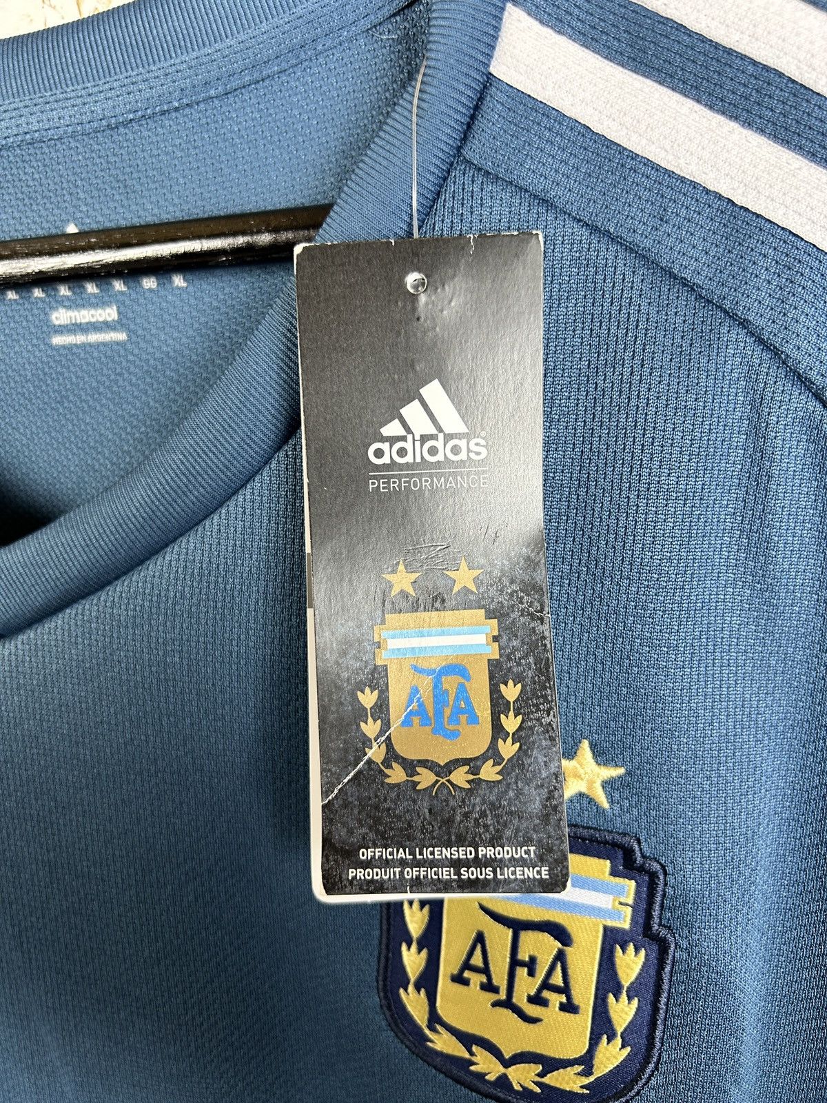 Adidas NWT Adidas Argentina AFA 2015/16 Away Kit Soccer Jersey XL Size US XL / EU 56 / 4 - 9 Thumbnail