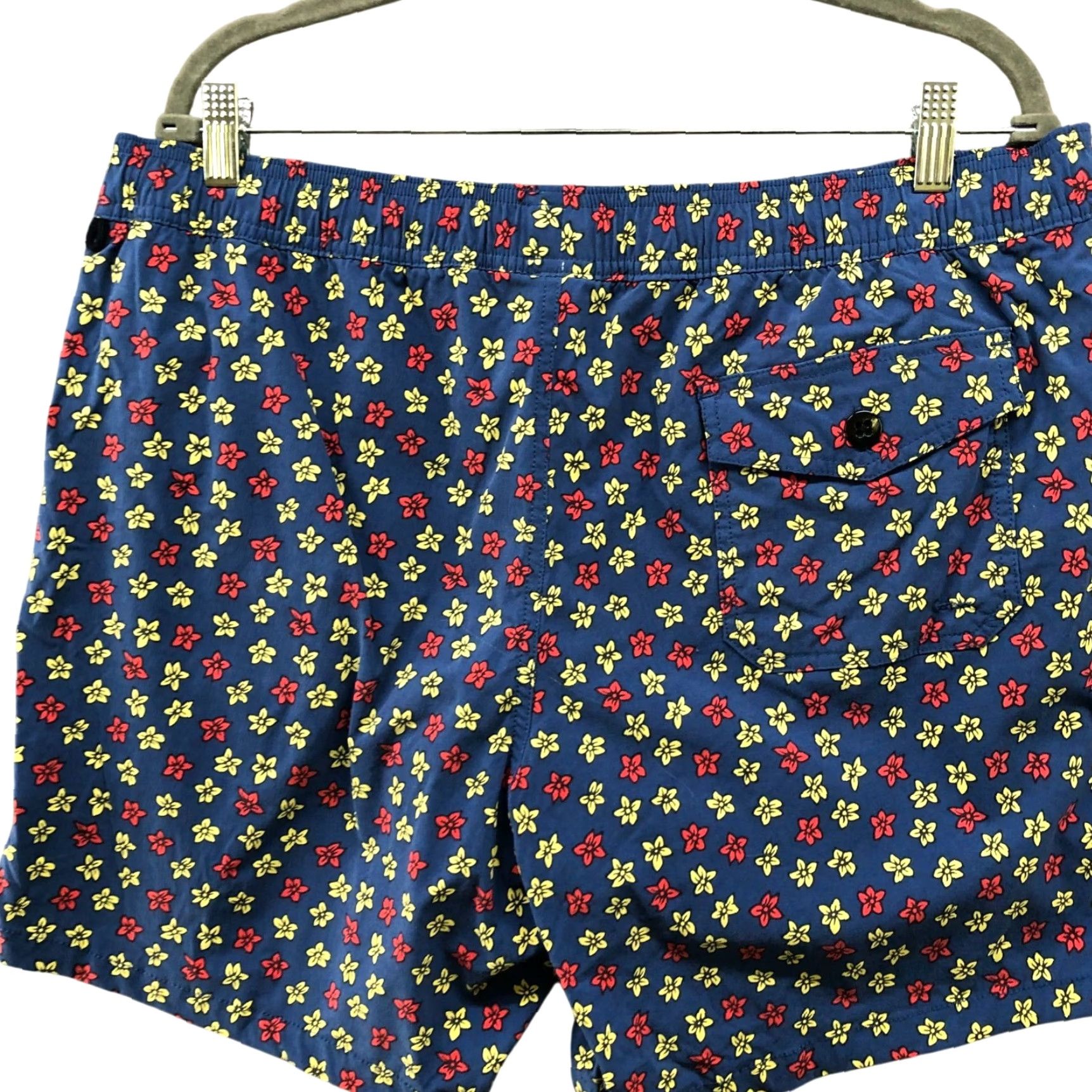 J.Crew VINTAGE J.CREW 6'' Stretch Eco Swim Trunk XL Blue Floral Jumping Flowers Mens Size US 36 / EU 52 - 2 Thumbnail